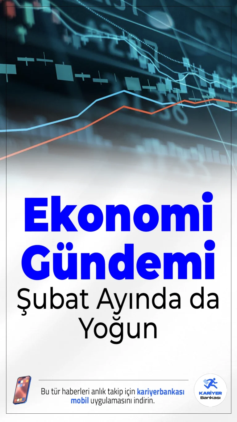 Ekonomi Gündemi Şubat Ayında da Yoğun.Türkiye, yılın ikinci ayında da yoğun bir ekonomi ajandasına hazırlanıyor. Şubat ayı boyunca açıklanacak işsizlik, enflasyon, dış ticaret ve üretim verileri piyasaların yönünü belirleyecek.