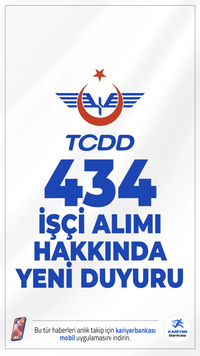 TCDD 434 İşçi Alımı Evrak Teslimi Durumu Hakkında Duyuru.TCDD sayfasından yayımlanan duyuruda, 434 sürekli işçi alımı kapsamında belgesi eksik olan adayların ilgili belgeyi personeliscihareket@tcdd.gov.tr adresine göndermesi gerektiği aktarıldı.Eksik evrakların teslim edilmemesi sözlü sınav hakkını etkileyebilir.