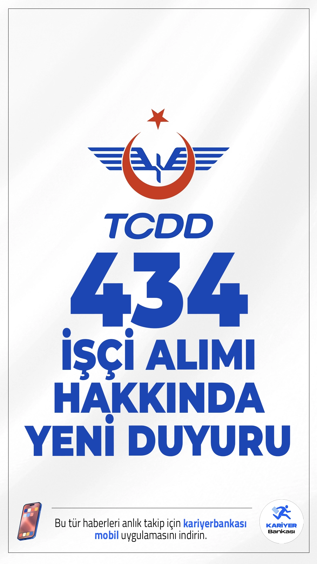 TCDD 434 İşçi Alımı Evrak Teslimi Durumu Hakkında Duyuru.TCDD sayfasından yayımlanan duyuruda, 434 sürekli işçi alımı kapsamında belgesi eksik olan adayların ilgili belgeyi personeliscihareket@tcdd.gov.tr adresine göndermesi gerektiği aktarıldı.Eksik evrakların teslim edilmemesi sözlü sınav hakkını etkileyebilir.