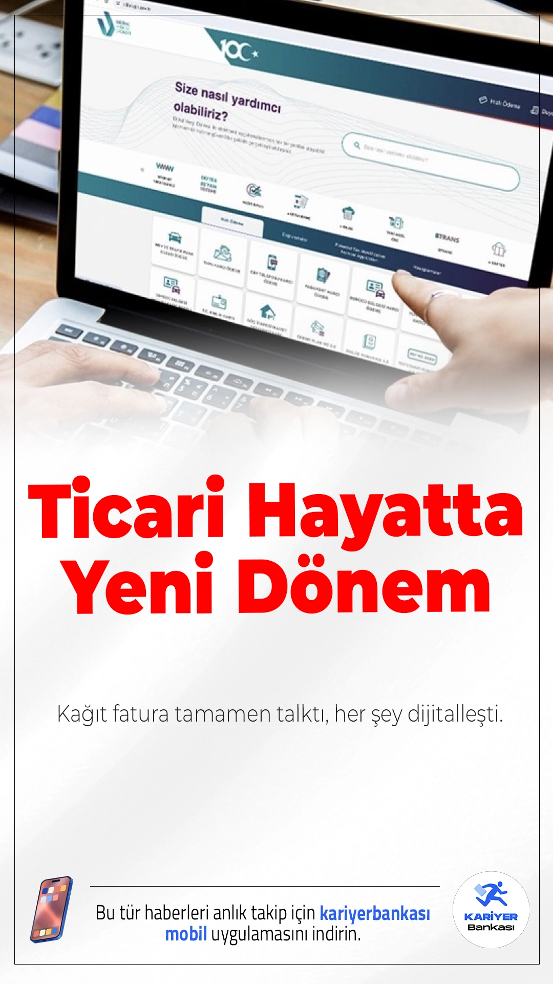 Ticari Hayatta Yeni Dönem: Kağıt Fatura Tamamen Kalktı, Her Şey Dijitalleşti.1 Ocak 2026 itibarıyla ticari işlemlerde kağıt fatura ve defter devri resmen sona erdi. Artık tüm işletmeler elektronik belge ve defter sistemine geçmiş durumda.