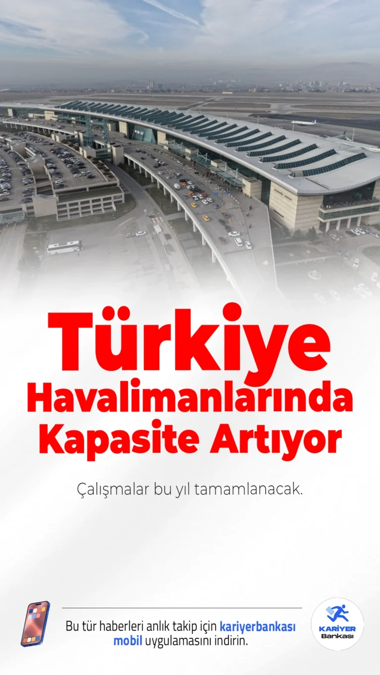 Türkiye Havalimanlarında Kapasite Artıyor: Yeni Pistler ve Yatırımlar 2026’da Tamamlanacak.Artan yolcu trafiğine cevap verebilmek amacıyla Türkiye genelindeki havalimanlarında sürdürülen kapasite artırımı projeleri 2026 yılı içinde tamamlanıyor. Esenboğa ve İstanbul Havalimanı gibi kritik noktalarda altyapı yatırımları hızla devam ediyor.