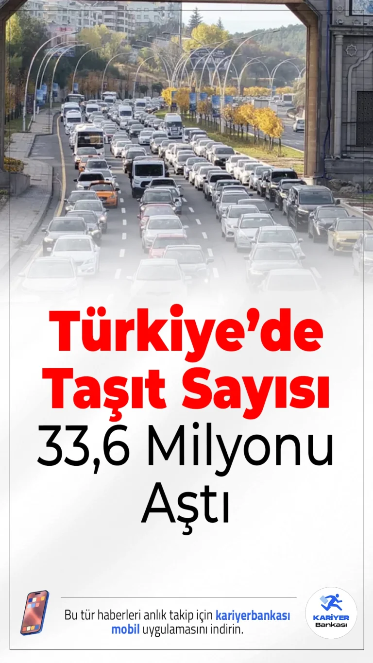 Türkiye’de Taşıt Sayısı 33,6 Milyonu Aştı.Türkiye’de motorlu taşıt sayısı 2025 yılı sonunda 33 milyon 612 bin 650’ye ulaştı. Trafiğe kaydı yapılan taşıtlarda benzinli ve hibrit modeller öne çıkarken, dizel araçlar hâlâ en yaygın otomobil türü olmaya devam ediyor.