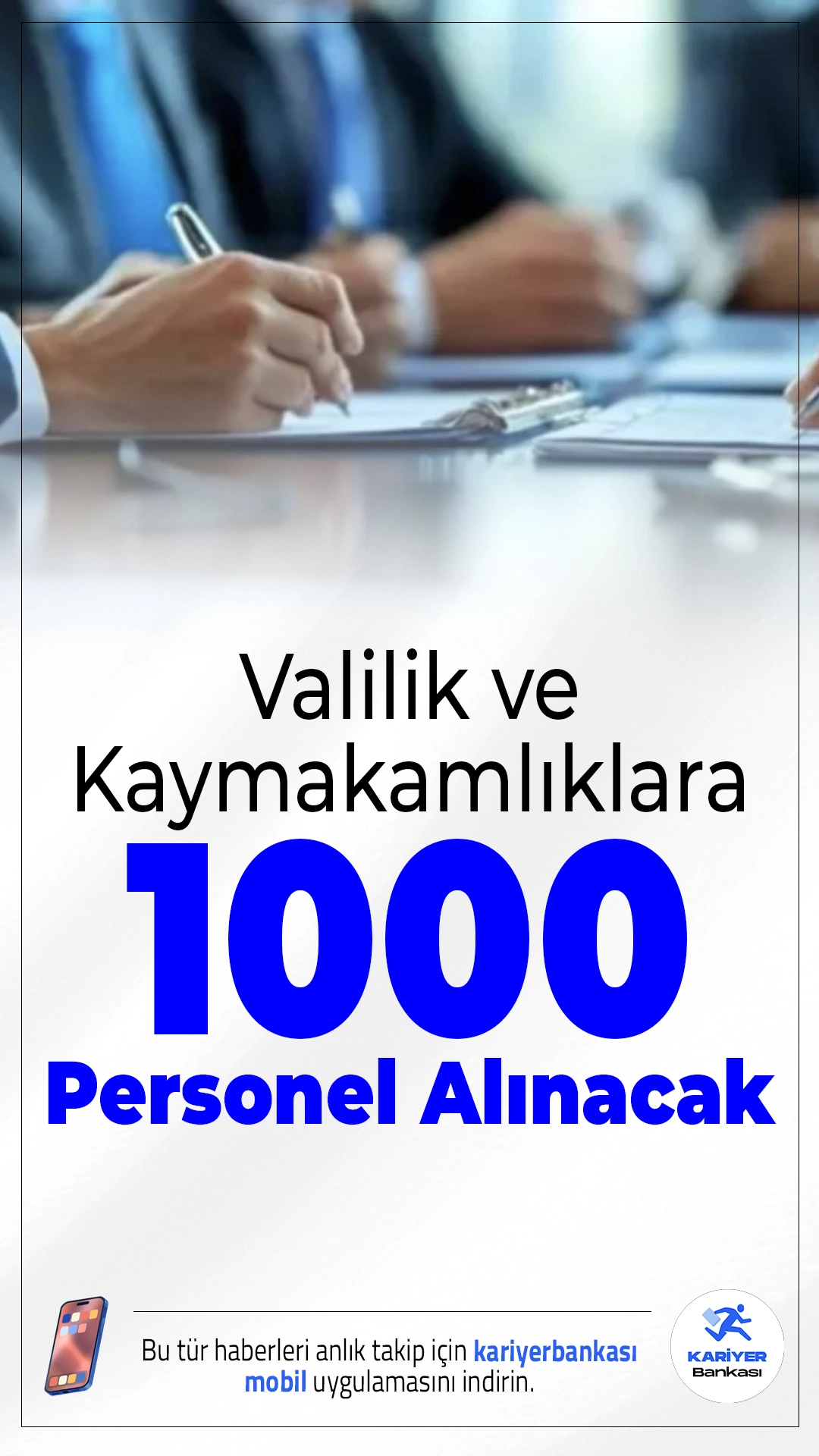 Valilik ve Kaymakamlıklara 1000 Personel Alımı Yapılacak.Türkiye İş Kurumu (İŞKUR) sayfasından yapılan açıklamasınada, 12 ilçede TYP (Toplum Yararına Program) kapsamında KPSS şartsız toplam 1000 personel alımı yapılacağı aktarıldı. Adaylar temizlik görevlisi pozisyonlarında istihdam edilecek. Alımlar, valilik ve kaymakamlıklar aracılığıyla gerçekleştirilecek.