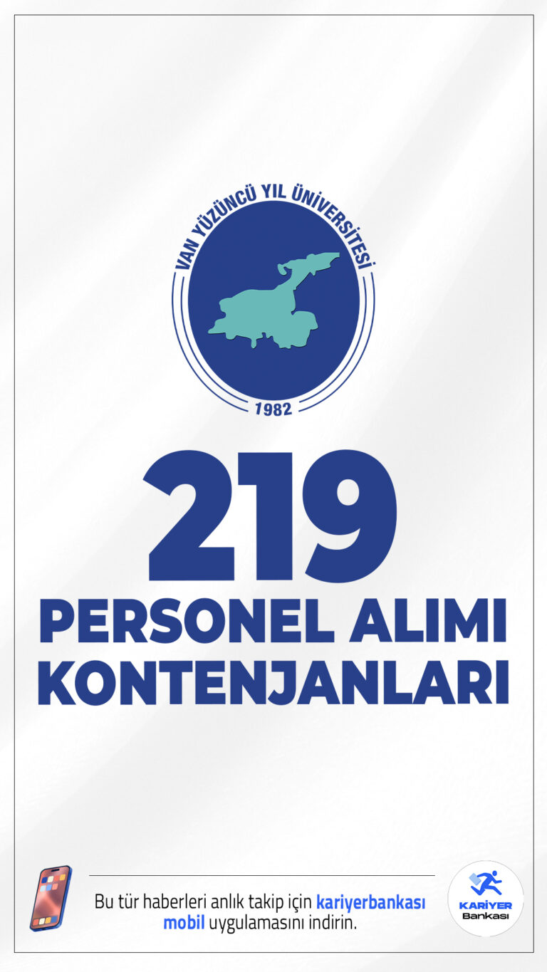 Van Yüzüncü Yıl Üniversitesi 219 Personel Alımı Kontenjanları.Van Yüzüncü Yıl Üniversitesi (YYÜ) personel alımı için başvuru işlemleri sürüyor. İgili alım duyurusunda, YYÜ'ye 2024 KPSS (B) grubu puan sıralaması esas alınarak toplam 219 sözleşmeli personel alımı yapacağı aktarıldı. Alımlar merkezi bütçe ile finanse edilecek olup, üniversitenin çeşitli kampüs ve birimlerinde görevlendirme yapılacaktır.Başvuru şartları ve kontenjanlar bu haberimizde.