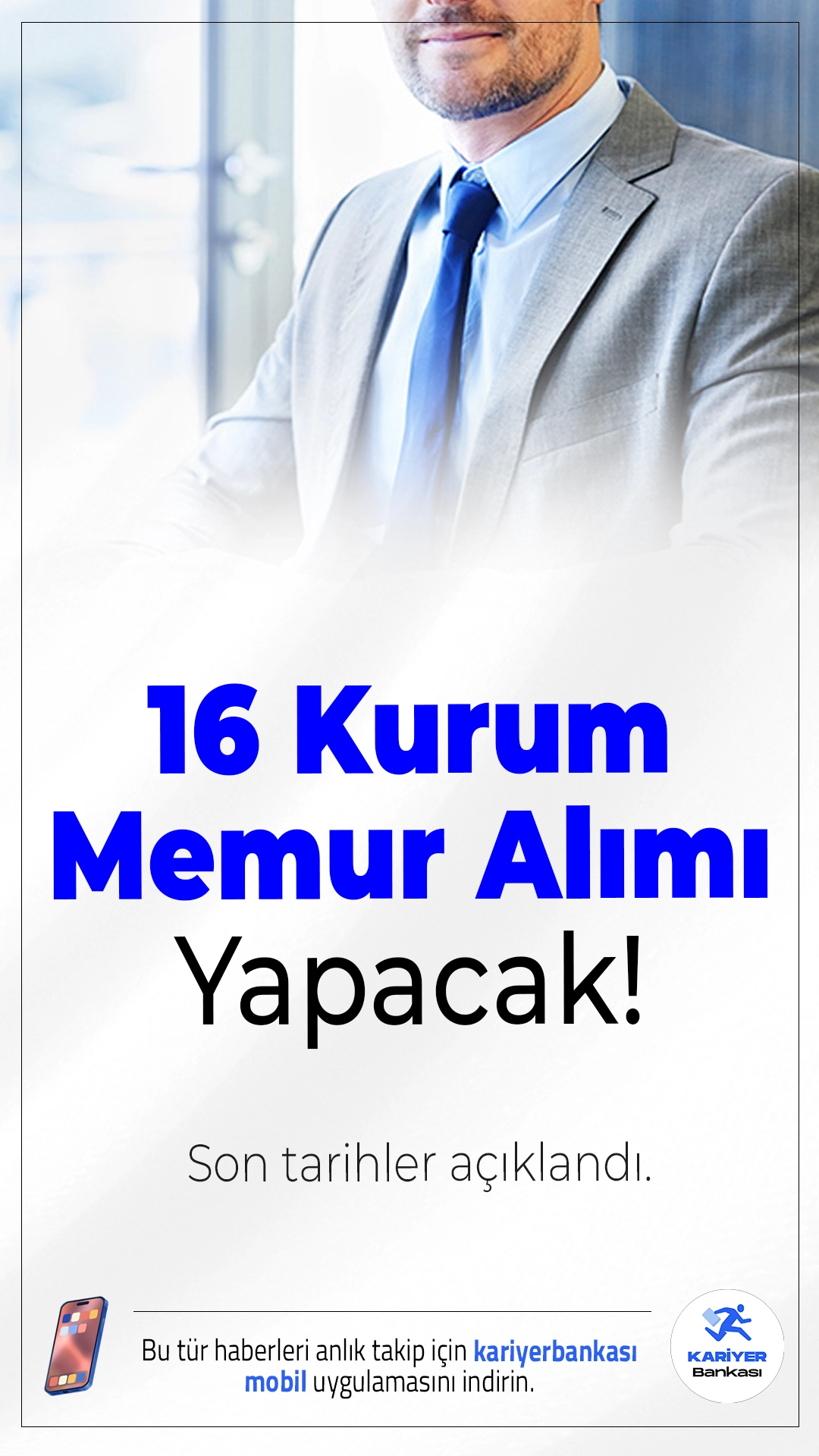 16 Kurum Memur Alımı Yapacak! Son Tarihler Açıklandı.İstanbul, Ankara, Bolu ve Aydın başta olmak üzere birçok ilde kamuya personel alımı yapılacak. Toplam 16 devlet kurumu, İŞKUR üzerinden yayımlanan ilanlarla farklı kadrolarda memur alımı gerçekleştirecek. Başvurular KPSS puan türlerine göre alınacak olup, her kadro için son başvuru tarihi farklılık gösteriyor.