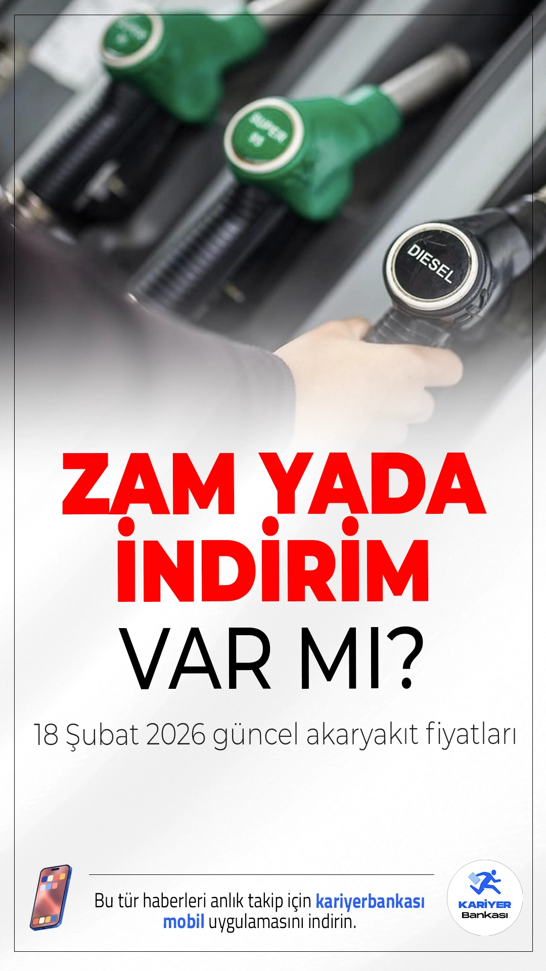 18 Şubat 2026 Güncel Akaryakıt Fiyatları.Brent petrol ve döviz kurundaki dalgalanmalar sürerken 18 Şubat 2026 itibarıyla benzin, motorin ve LPG fiyatlarında değişiklik olup olmadığı merak ediliyor.