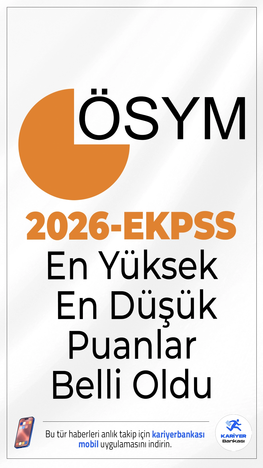 2026-EKPSS En Yüksek En Düşük Puanlar Belli Oldu.ÖSYM tarafından 2026-EKPSS/Kura Sınav Sonucu İle Yapılan Engelli Kamu Personeli Yerleştirme tercih sonuçlarının açıklanmasıyla en yüksek ve en düşük puanlar da belli oldu.2026 EKPSS ile merkezi atama kapsamında ortaöğretim, ön lisans ve lisans düzeyinden adayların tercihleri alındı.