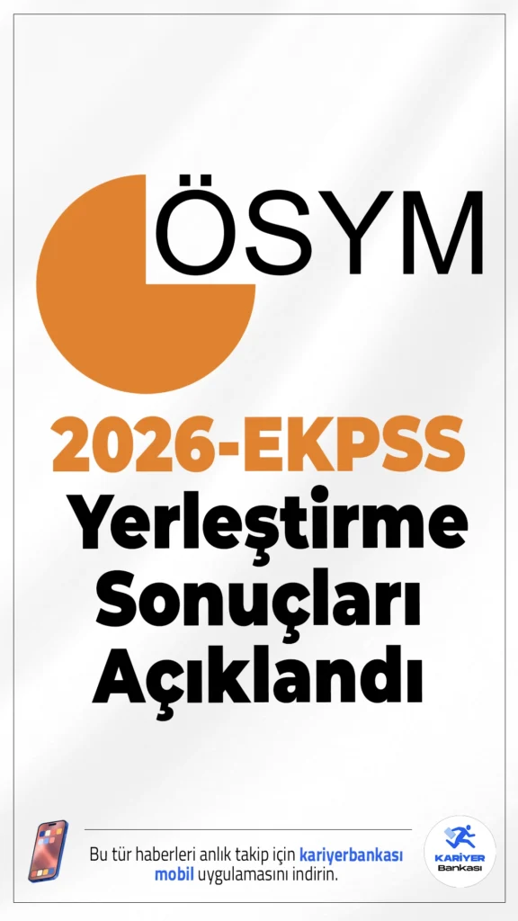 2026-EKPSS Sınav Sonucu İle Yapılan Yerleştirme Sonuçları Açıklandı. ÖSYM sayfasından yayımlanan duyuruda, 2026-EKPSS/Kura İle Engelli Kamu Personeli Yerleştirme Tercih Kılavuzu’nda yer alan kamu kurum ve kuruluşlarının ortaöğretim, ön lisans ve lisans düzeyi kadrolarına, engelli kamu personeli yerleştirme işlemlerinin tamamlandığı aktarıldı.