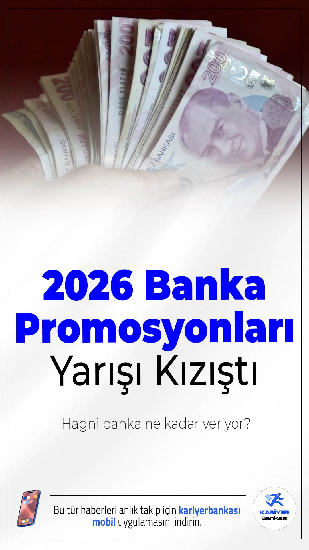 2026 Emekli Banka Promosyonları Yarışı Kızıştı: Hangi Banka Ne Kadar Veriyor?Artan emekli maaşları sonrası bankalar promosyon yarışını hızlandırdı. 2026’da nakit promosyonlar 12 bin TL’den başlarken, ek kampanyalarla toplam kazanç 90 bin TL’ye kadar çıkabiliyor.