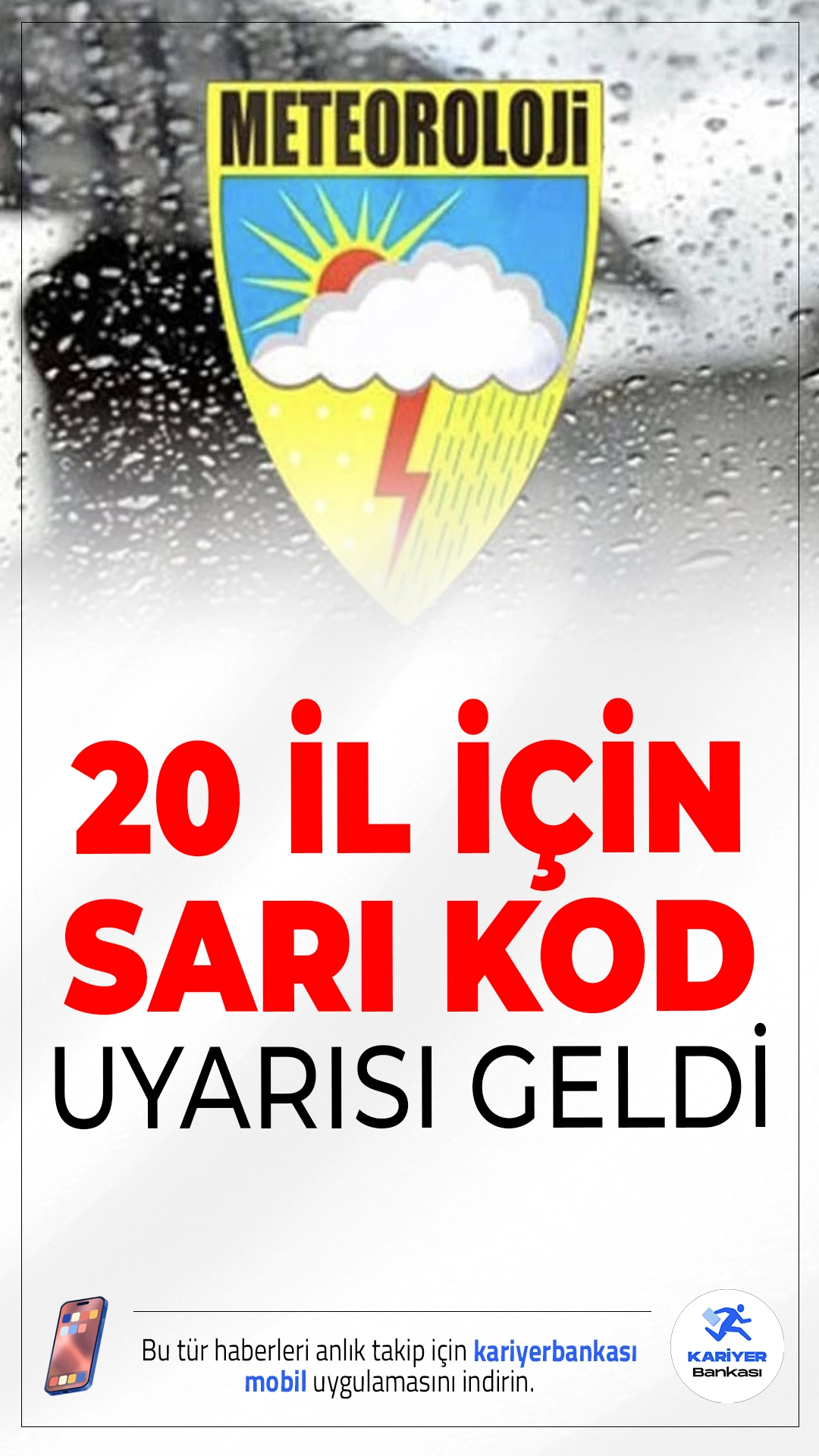 Meteoroloji’den 20 İl İçin Sarı Kodlu Uyarı Geldi.Meteoroloji, aralarında Antalya, Muğla ve Ordu'nun da bulunduğu 20 il için kuvvetli yağış ve fırtına nedeniyle sarı kodlu uyarı yaptı. Özellikle iç ve kıyı bölgelerde dikkatli olunmalı.