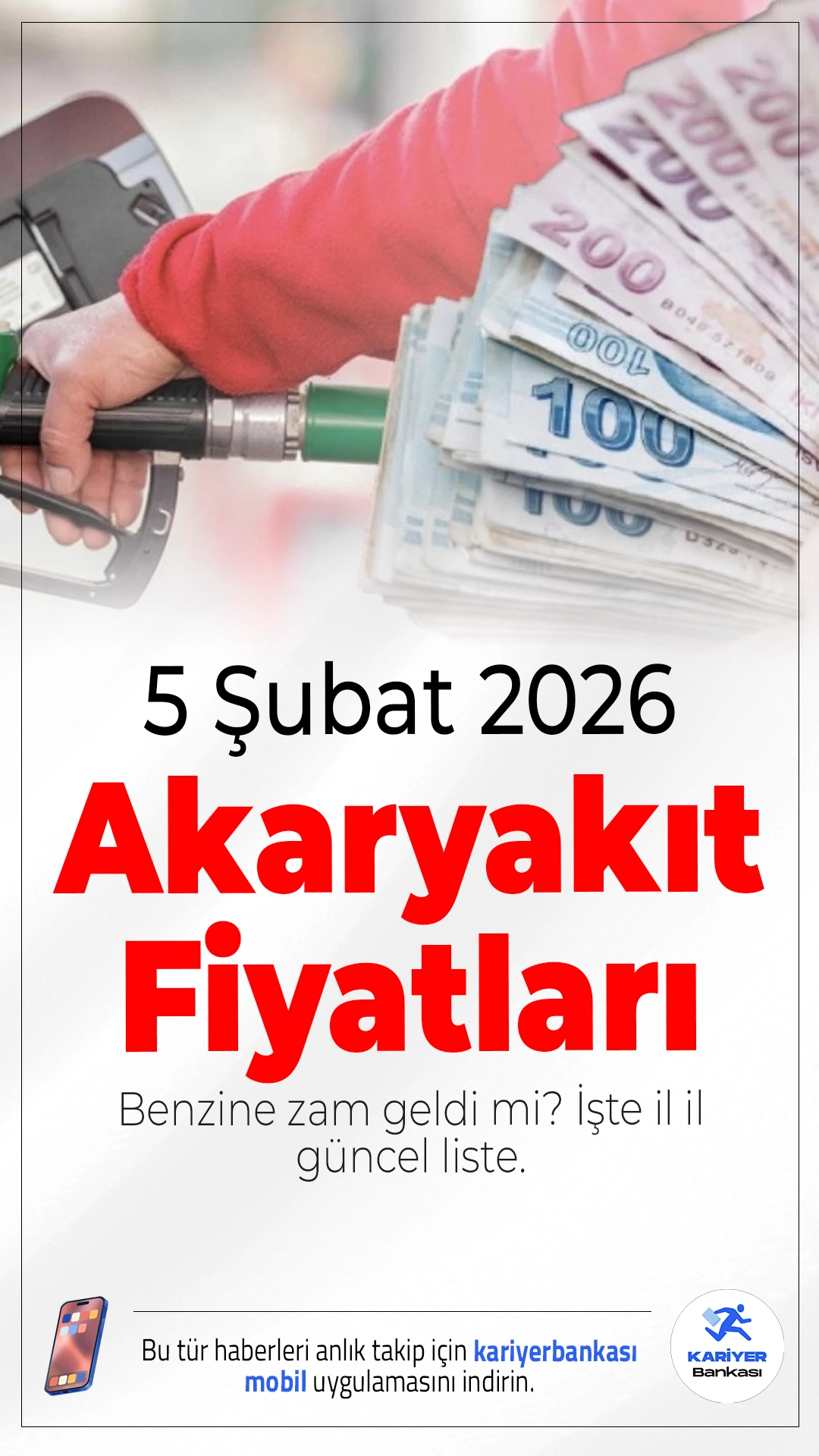 5 Şubat 2026 Akaryakıt Fiyatları: Benzine Zam Geldi mi? İşte İl İl Güncel Liste.Döviz kuru ve Brent petrol fiyatlarındaki dalgalanmalar, benzin ve motorin fiyatlarını doğrudan etkiliyor. Peki bugün akaryakıt fiyatlarında artış mı var, yoksa indirim mi?