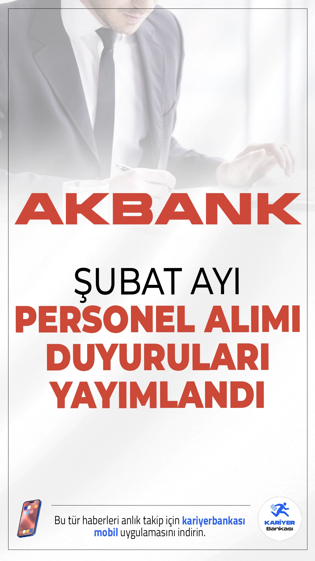 Akbank Şubat 2026 Personel Alımı Duyuruları Yayımlandı.Akbank, Şubat ayı itibarıyla 35 farklı pozisyonda yeni personel alımı yapacağını duyurdu. Türkiye genelinde birçok şehirde gerçekleştirilecek bu alımlar, hem tecrübeli hem de tecrübesiz adaylara hitap ediyor. Kariyerine bankacılık sektöründe yön vermek isteyenler için büyük bir fırsat niteliği taşıyor.