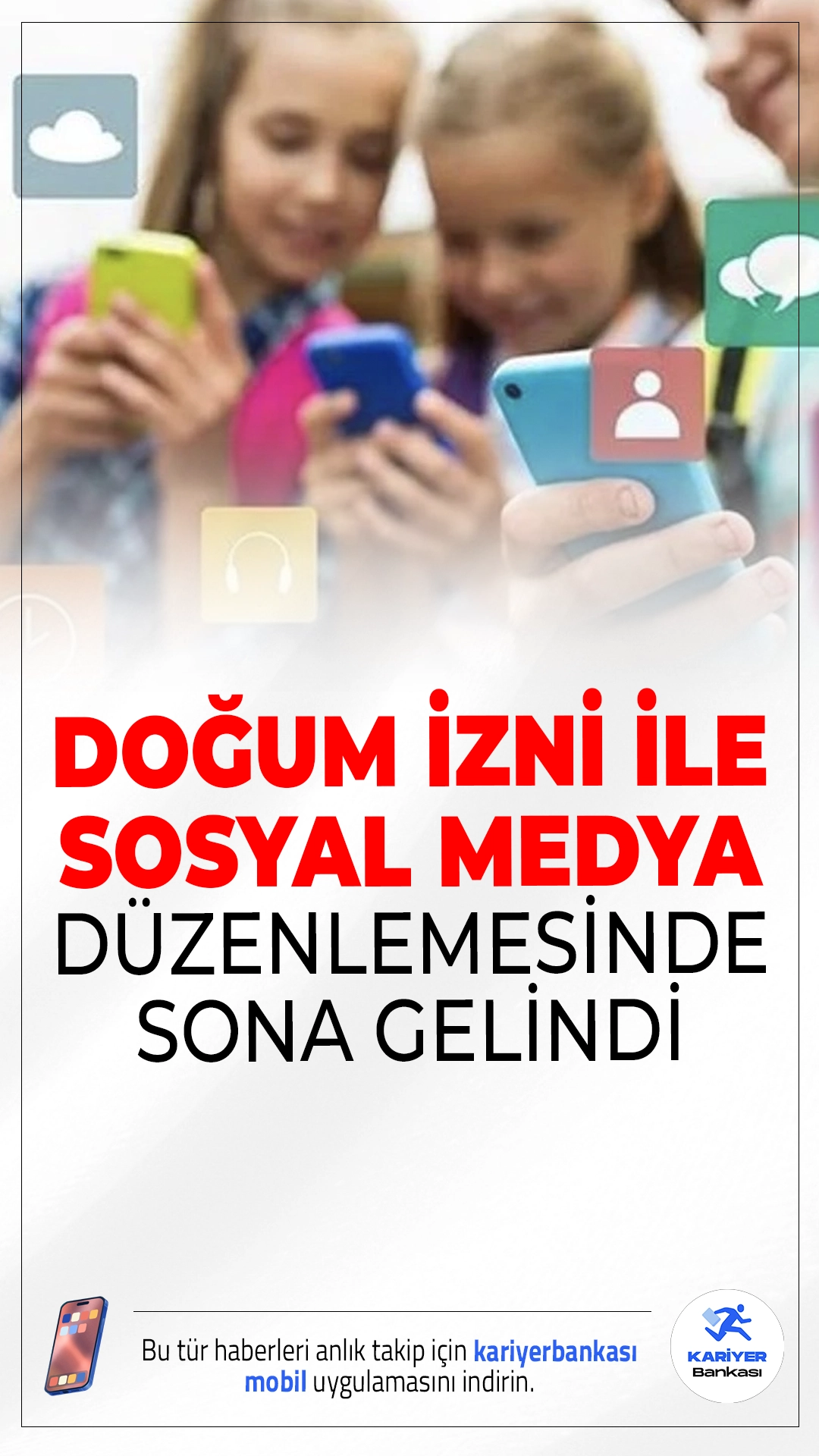 Doğum İzni ve Sosyal Medya Düzenlemesinde Yeni Dönem Başlıyor.AK Parti milletvekillerinin hazırladığı yeni kanun teklifiyle, kadın çalışanların doğum izni süresi 16 haftadan 24 haftaya yükseltiliyor. Kapsam oldukça geniş: Düzenlemeden kamu kurumlarındaki memurlar, işçiler, askeri personel, hâkim-savcılar, KİT personeli ve akademisyenler dahil olmak üzere tüm kadın çalışanlar yararlanabilecek.