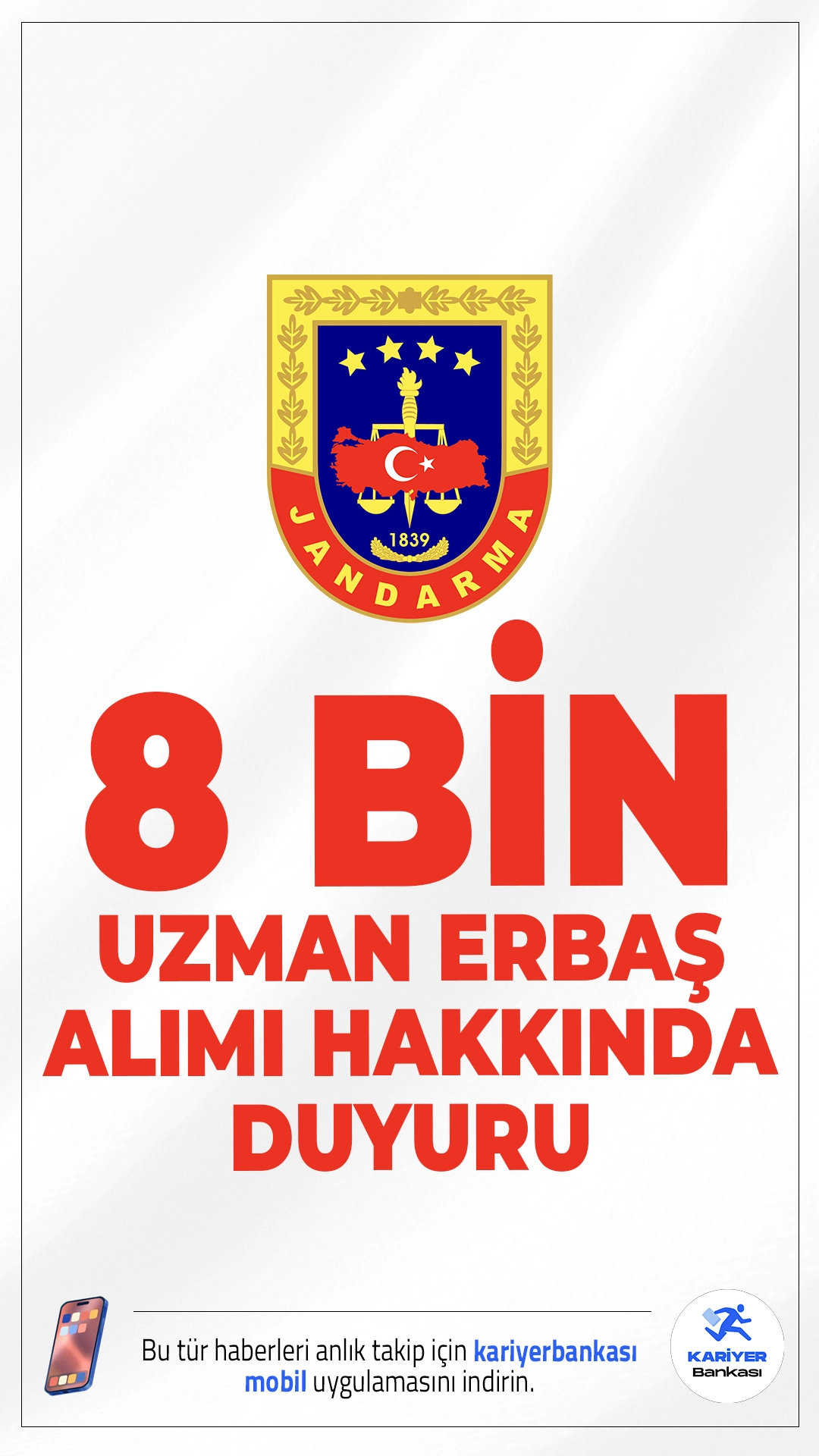 Jandarma 8 Bin Uzman Erbaş Alımı Sonuçları Açıklandı.2025 yılında başvuruları alınan Jandarma Genel Komutanlığı 8 bin sözleşmeli uzman erbaş alımı için beklenen sınav sonuçları açıklandı. Adaylar, sonuçlarına resmî sistem üzerinden T.C. kimlik numaralarıyla erişebiliyor.