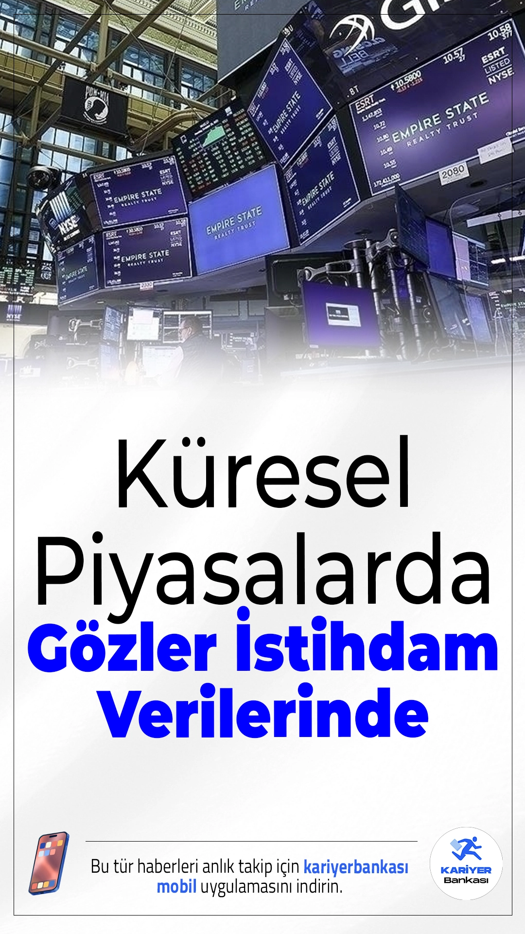 Küresel Piyasalarda Gözler İstihdam Verilerinde.Jeopolitik gerilimler, yapay zekâ gelişmeleri ve ABD'de beklenen istihdam verileri küresel piyasaların seyrini belirliyor. ABD’de bugün açıklanacak ADP özel sektör istihdam verileri, yatırımcıların odak noktasında yer alıyor.