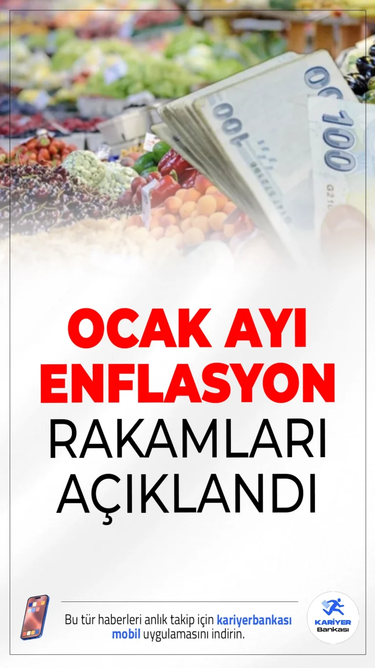 Son Dakika: Ocak Ayı Enflasyon Rakamları Açıklandı