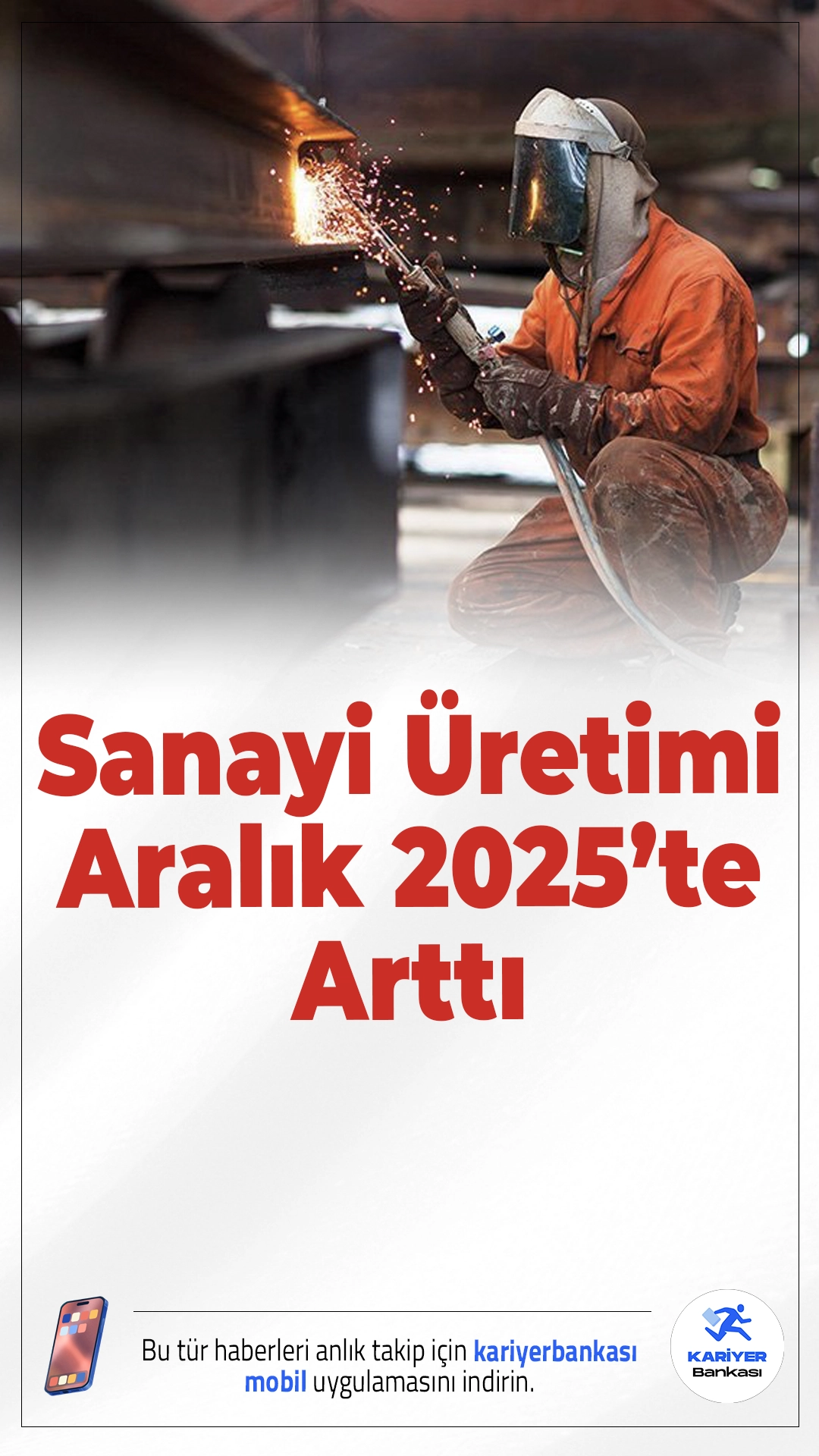 Sanayi Üretimi Aralık 2025’te Arttı.Türkiye sanayi üretimi Aralık 2025’te bir önceki aya göre %1,2 artarken, yıllık bazda %2,1 düşüş gösterdi. İmalat sanayi ise zayıf kaldı.