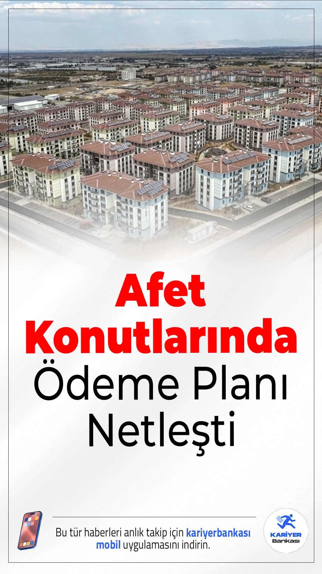 Afet Konutlarında Ödeme Planı Netleşti.Çevre, Şehircilik ve İklim Değişikliği Bakanlığı koordinasyonunda inşa edilen ve teslim edilmeye başlanan afet konutlarının ödeme planı açıklandı. Bakanlık, arsa ve altyapı maliyetleri dahil toplam bedelin yüzde 65’inin devlet tarafından karşılanacağını, kalan kısmın ise faizsiz, sabit taksitlerle 18 yıl vadeyle ödeneceğini duyurdu.