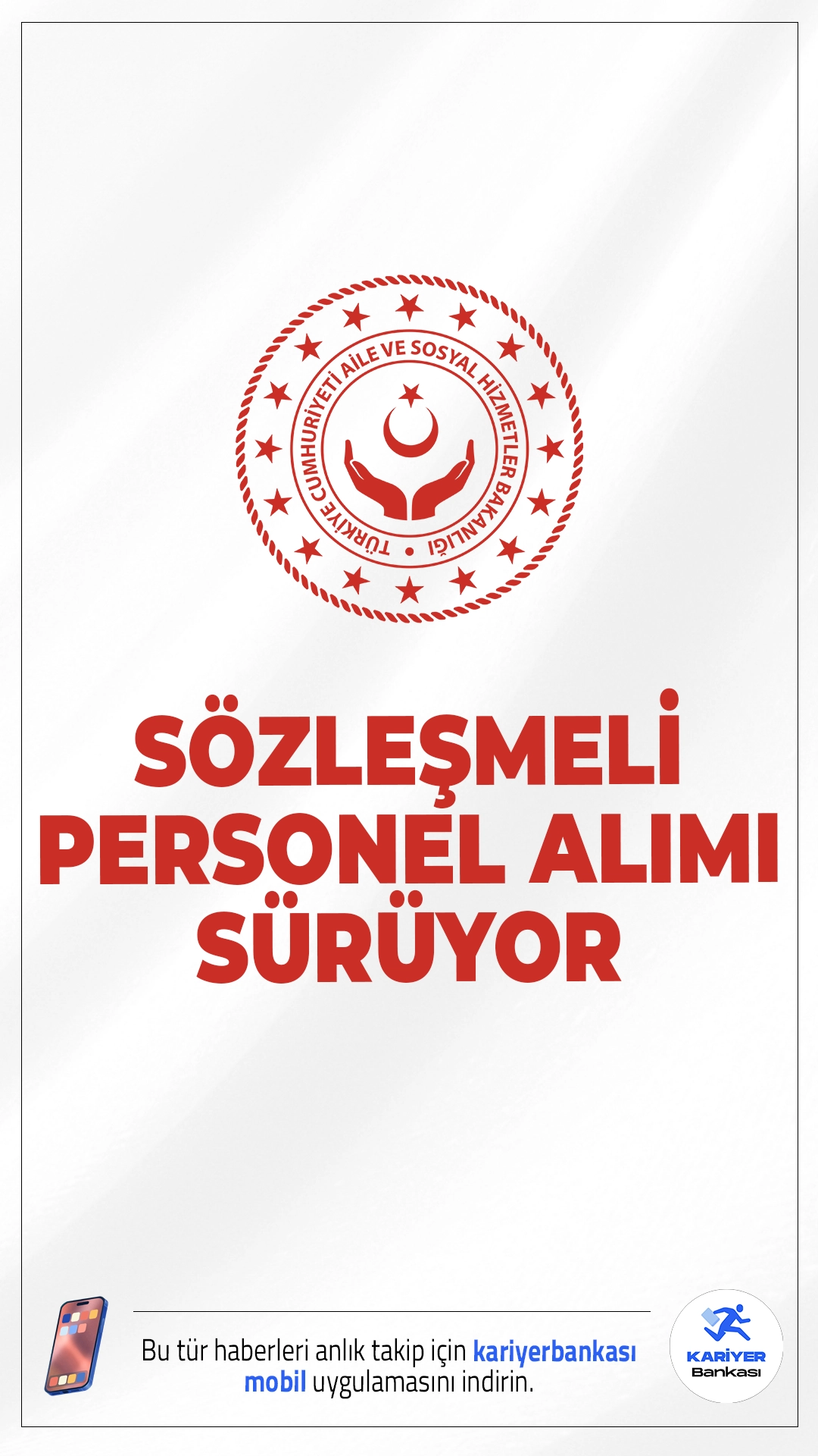 Aile Bakanlığı 24 Personel Alımı Başvurusu Sürüyor.Aile ve Sosyal Hizmetler Bakanlığı, merkez teşkilatında görevlendirilmek üzere sözleşmeli personel alımı başvuruları sürüyor. Başvurular 3 Mart 2026 tarihine kada sürecek. Başvuru yapacak adayların genel ve özel şartları taşıması gerekmektedir.Başvuru şartları ve diğer detaylar haberimizde.