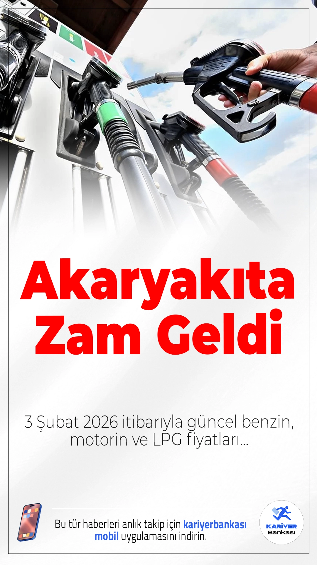 Akaryakıta Zam Geldi: 3 Şubat 2026 İtibarıyla Güncel Benzin, Motorin ve LPG Fiyatları...Brent petrol fiyatları ve dövizdeki hareketlilik sonrası akaryakıt fiyatları yeniden zamlandı. İşte il il son durum…