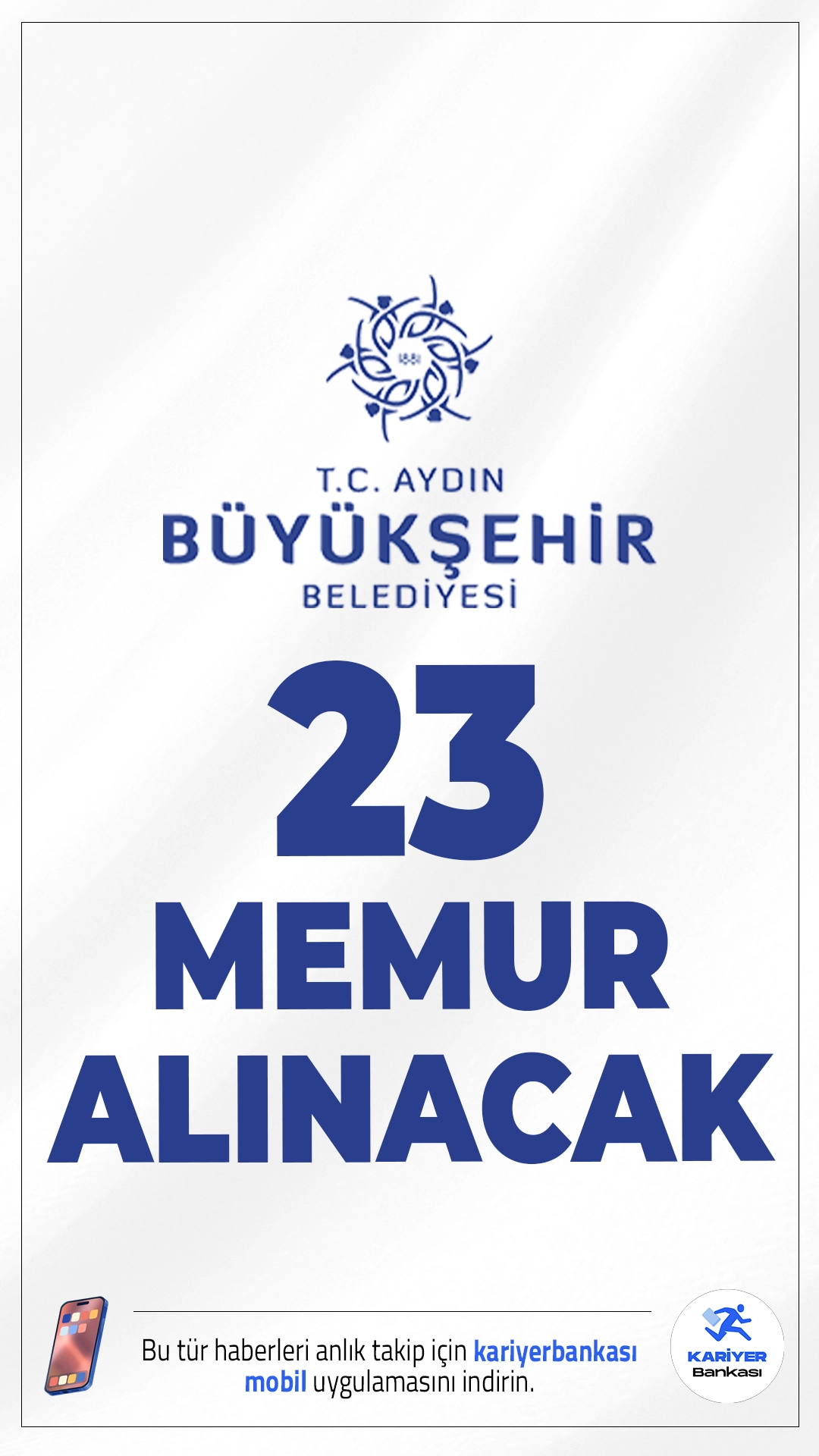 Aydın Büyükşehir Belediyesi 23 Memur Alımı Yapacak.Aydın Büyükşehir Belediyesi 23 memur alımı ilanı yayımladı. KPSS 2024 puanı ile mühendis, şehir plancısı ve tekniker kadrolarına alım yapılacak. Başvuru tarihleri ve şartlar açıklandı.