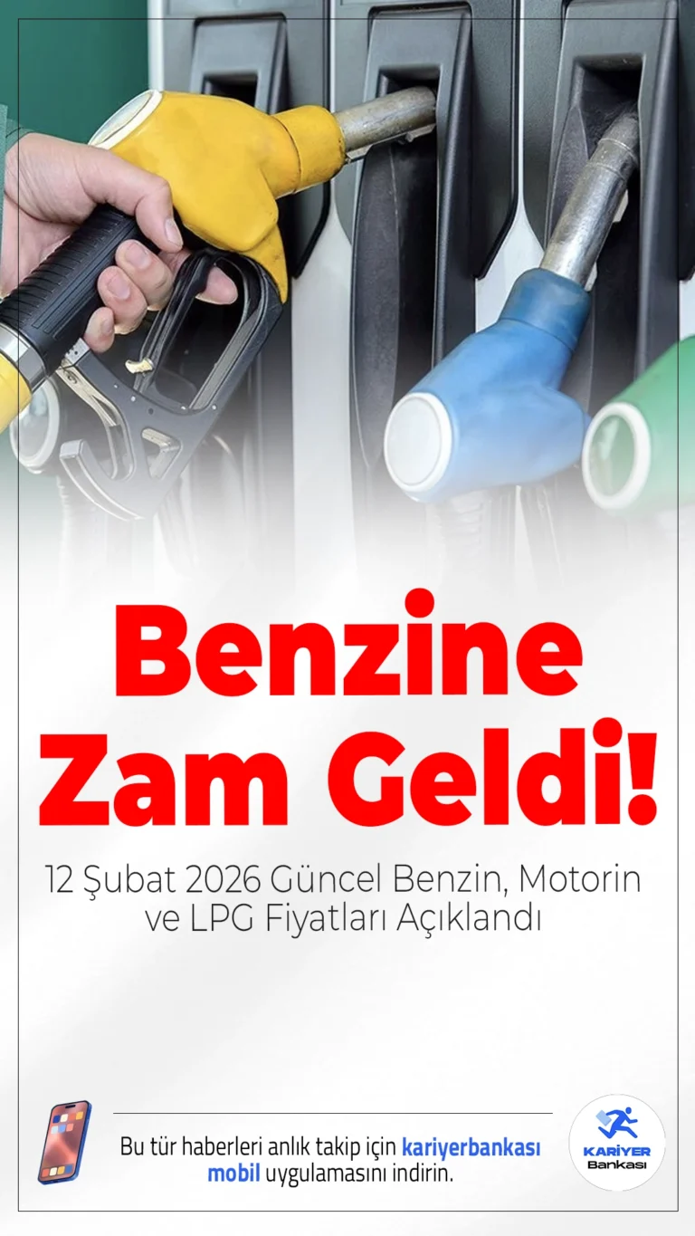 Benzine Zam Geldi! 12 Şubat 2026 Benzin, Motorin ve LPG Fiyatları.Benzine yapılan 1,56 TL’lik zam sonrası 12 Şubat 2026 itibarıyla İstanbul, Ankara ve İzmir’de güncel benzin, motorin ve LPG fiyatları belli oldu.