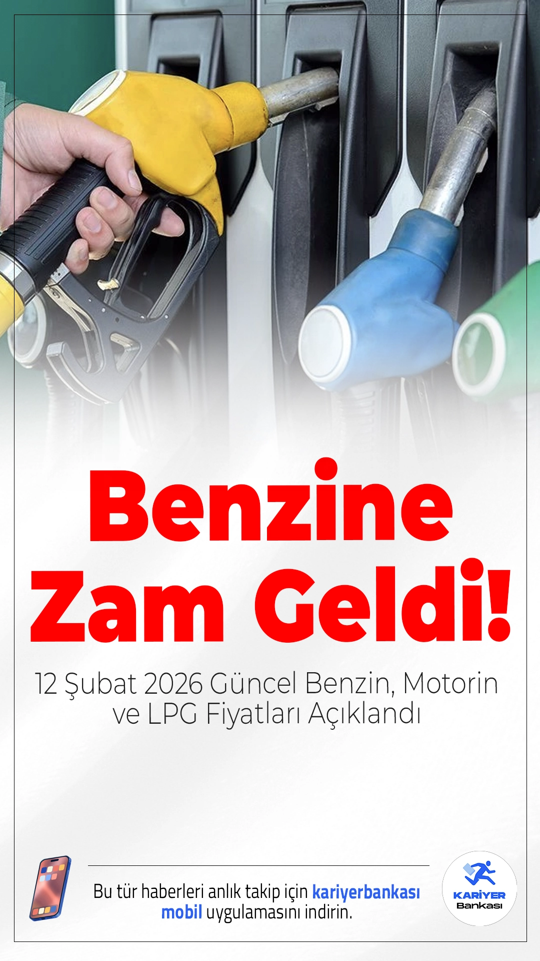 Benzine Zam Geldi! 12 Şubat 2026 Benzin, Motorin ve LPG Fiyatları.Benzine yapılan 1,56 TL’lik zam sonrası 12 Şubat 2026 itibarıyla İstanbul, Ankara ve İzmir’de güncel benzin, motorin ve LPG fiyatları belli oldu.