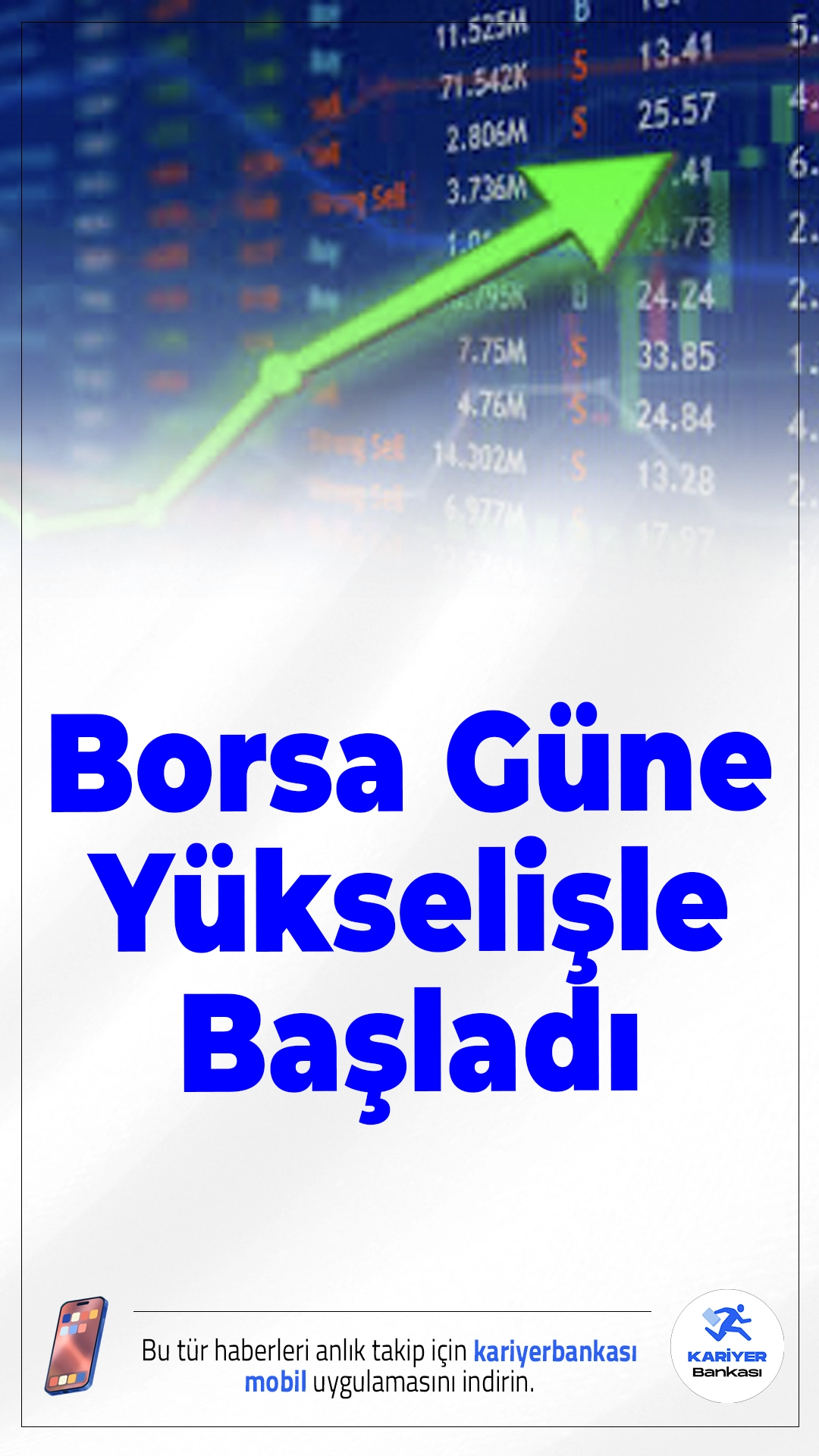 Borsa Güne Yükselişle Başladı.Borsa İstanbul’da BIST 100 endeksi güne yüzde 0,24 yükselişle 14.260,82 puandan başladı. Küresel piyasalardaki gelişmeler ve Fed tutanakları yatırımcıların odağında.
