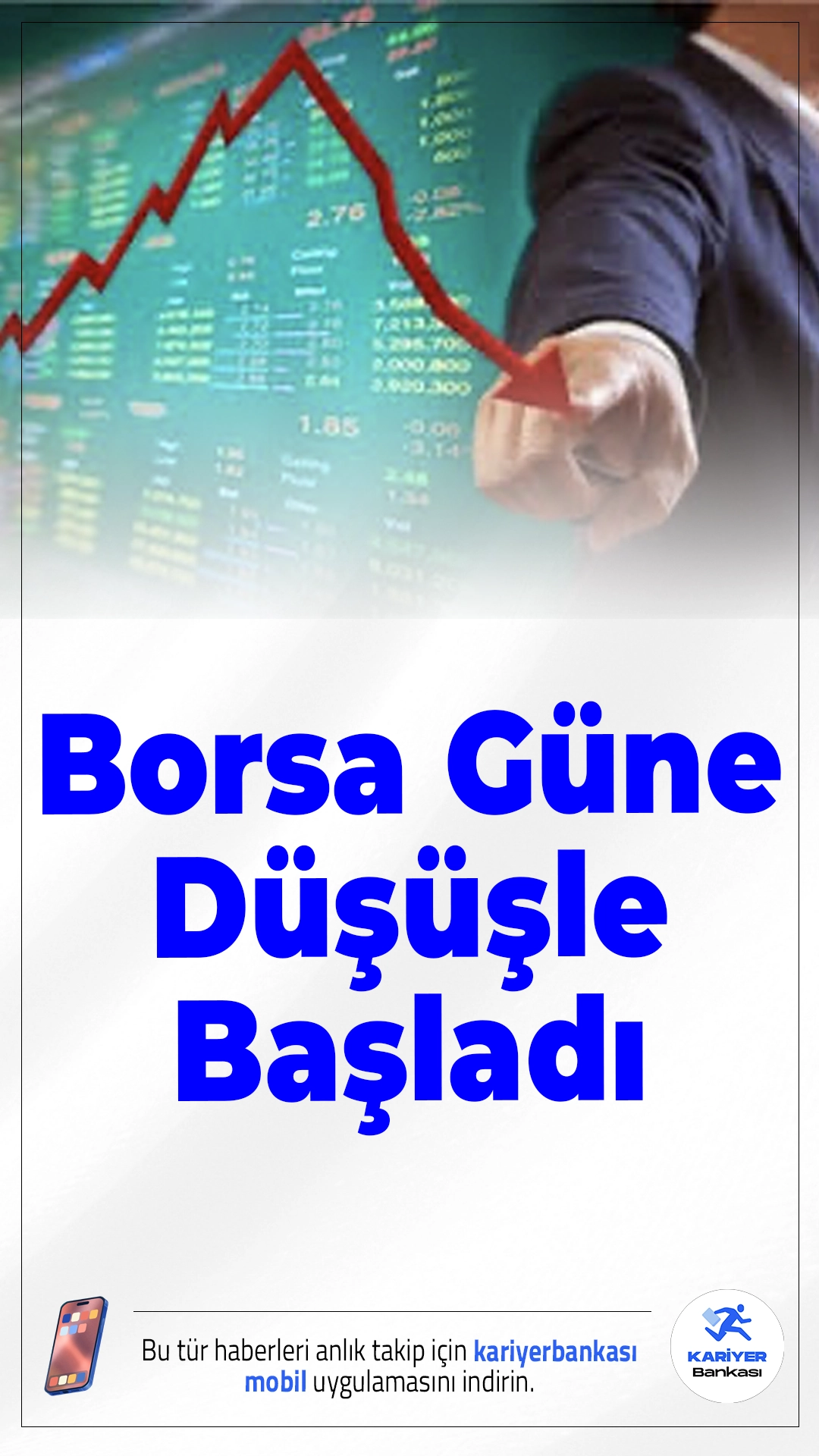Borsa Güne Düşüşle Başladı.Borsa İstanbul’da BIST 100 endeksi, rekor kapanışın ardından yeni güne yüzde 0,18 düşüşle 14.314 puandan başladı.