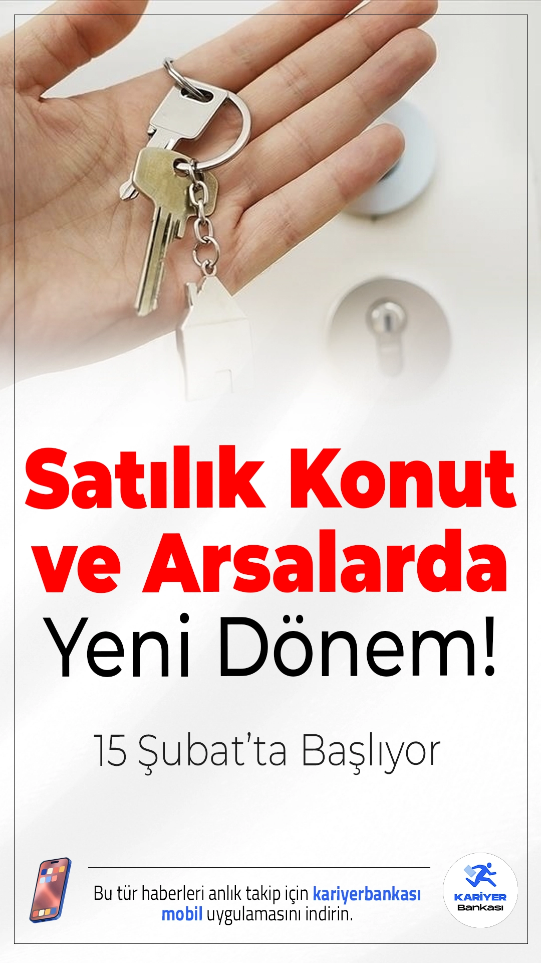 Satılık Konut ve Arsalarda Yeni Dönem! 15 Şubat’ta Başlıyor.15 Şubat itibarıyla e-Devlet onayı olmayan satılık konut ve arsa ilanları yayından kaldırılacak, sahte ilanlara geçit verilmeyecek.