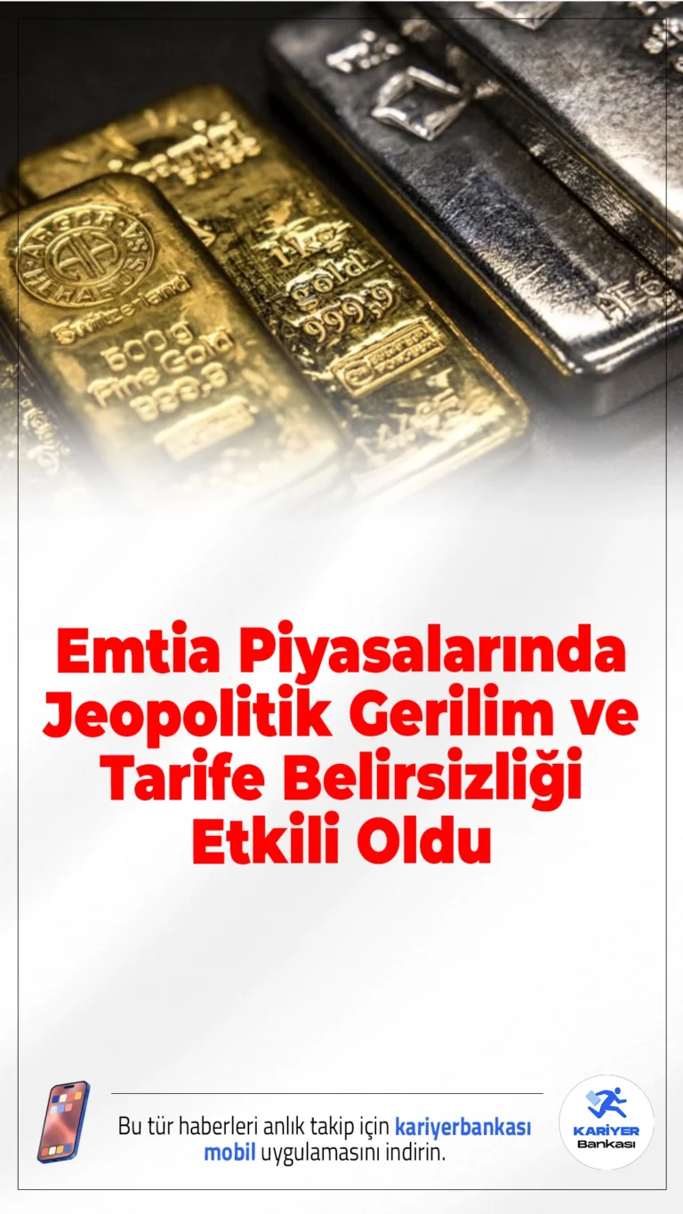 Emtia Piyasalarında Jeopolitik Gerilim ve Tarife Belirsizliği Etkili Oldu.ABD-İran gerilimi, tarife kararları ve Fed’in faiz beklentileri emtia piyasalarında dalgalı bir haftaya neden oldu. Yatırımcıların odağı jeopolitik riskler ve ticaret politikalarına çevrildi.