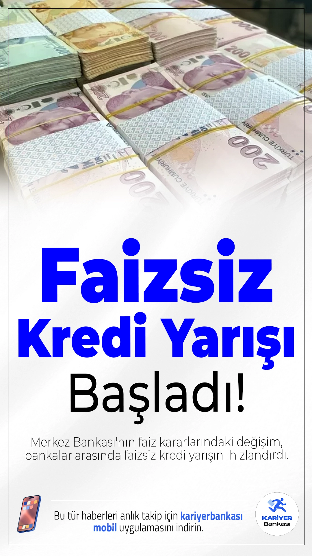 Faizsiz Kredi Yarışı Başladı! QNB, Garanti, Akbank, DenizBank ve Diğerlerinden Sıfır Faizli Kampanyalar.Merkez Bankası'nın faiz kararlarındaki değişim, bankalar arasında faizsiz kredi yarışını hızlandırdı. Özellikle yeni müşteri odaklı kampanyalar dikkat çekerken, bazı bankalar kısa vadeli nakit avans ve ihtiyaç kredilerinde %0 faiz fırsatları sunuyor. İşte en güncel faizsiz kredi seçenekleri ve şartları…
