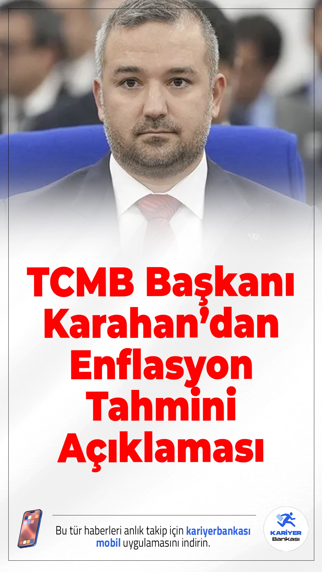 TCMB Başkanı Karahan: “Yıl Sonunda Enflasyon %15–21 Aralığında Olacak”.TCMB Başkanı Fatih Karahan, 2026 yıl sonu enflasyon tahminini yüzde 15–21 aralığı olarak açıkladı, sıkı para politikası vurgusu yaptı.