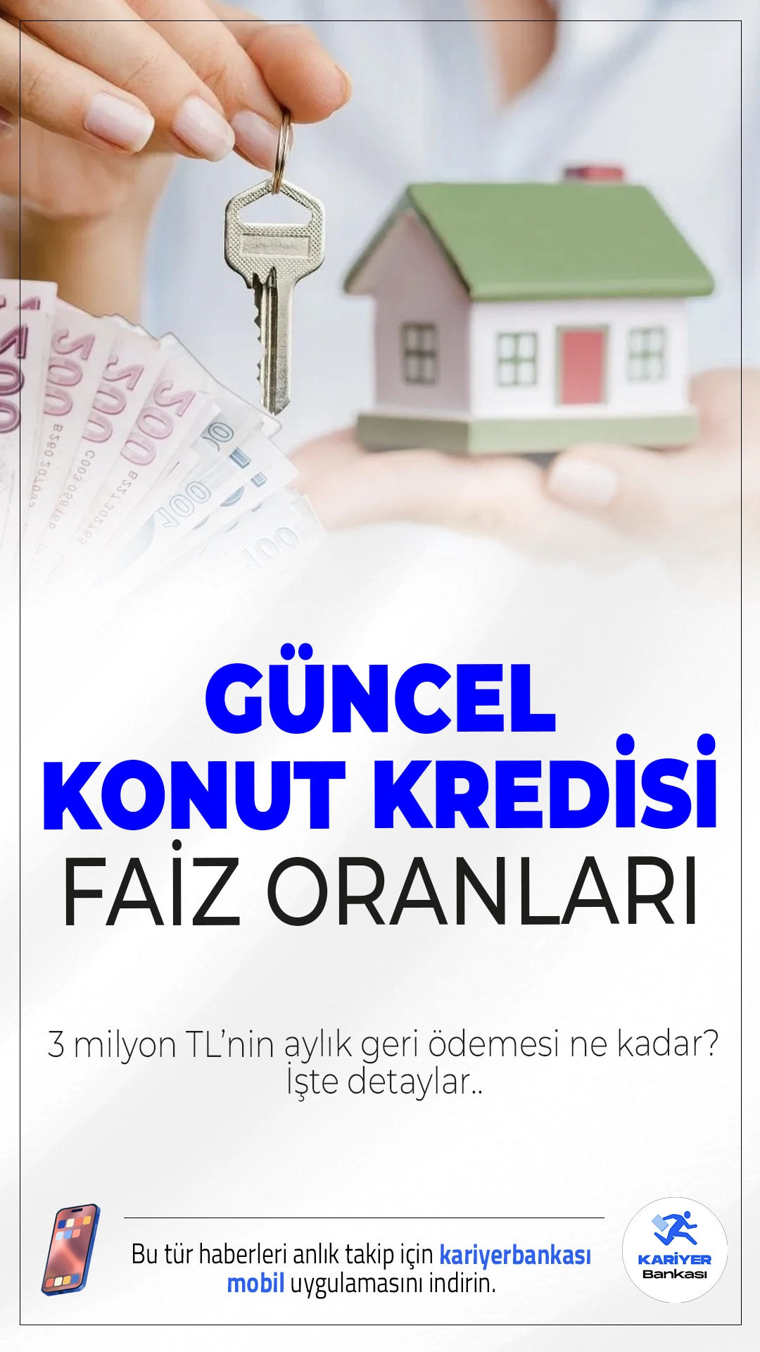 Güncel Konut Kredisi Faiz Oranları 2026: 3 Milyon TL’nin Aylık Taksiti Ne Kadar?2026’da ev sahibi olmak isteyenler için 120 ay vadeli 3 milyon TL konut kredisinde faizler %2,49–%3,58 aralığında değişiyor.