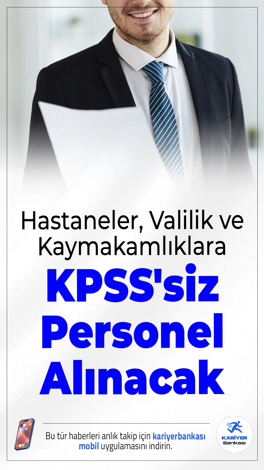 Hastaneler, Valilik ve Kaymakamlıklara KPSS'siz Personel Alınacak.Türkiye genelinde kamu kurumlarında görev almak isteyen vatandaşlara müjdeli haber İŞKUR’dan geldi. Yapılan açıklamaya göre, İşbaşı Eğitim Programı (İEP) kapsamında, il sağlık müdürlükleri, devlet hastaneleri, müftülükler, valilik ve kaymakamlıklara personel alımı yapılacak. Bu alımlar KPSS şartı aranmadan gerçekleştirilecek.