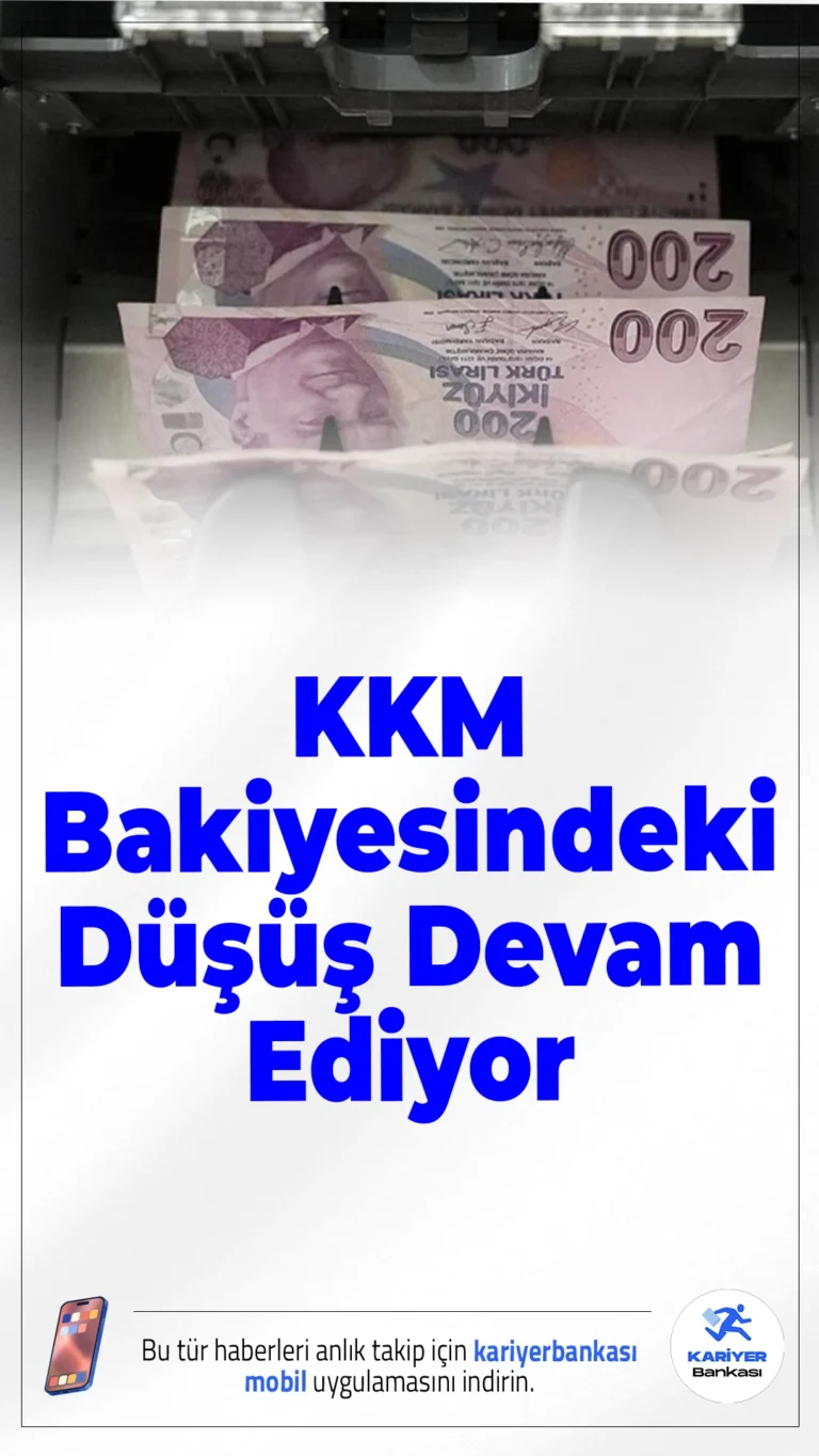 KKM Bakiyesindeki Düşüş Devam Ediyor.Kur Korumalı Mevduat (KKM) bakiyesi geçen hafta 280 milyon lira azalarak 2 milyar 232 milyon liraya geriledi. KKM’nin toplam mevduat içindeki payı yüzde 0,01’e düştü.