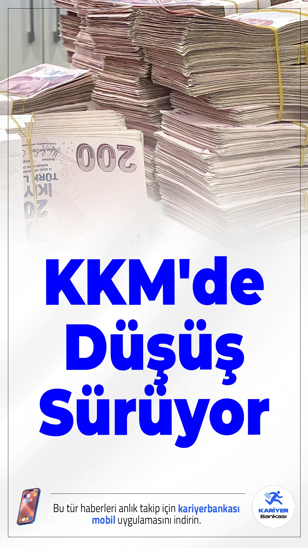 KKM'de Düşüş Sürüyor.Kur Korumalı Mevduat (KKM) hesaplarındaki düşüş trendi Şubat ayında da devam ediyor. Son verilere göre, KKM bakiyesi 232 milyon lira azalarak 2 milyar 914 milyon liraya geriledi. Bu rakam, toplam mevduatın yalnızca %0,01’iseviyesine denk geliyor.