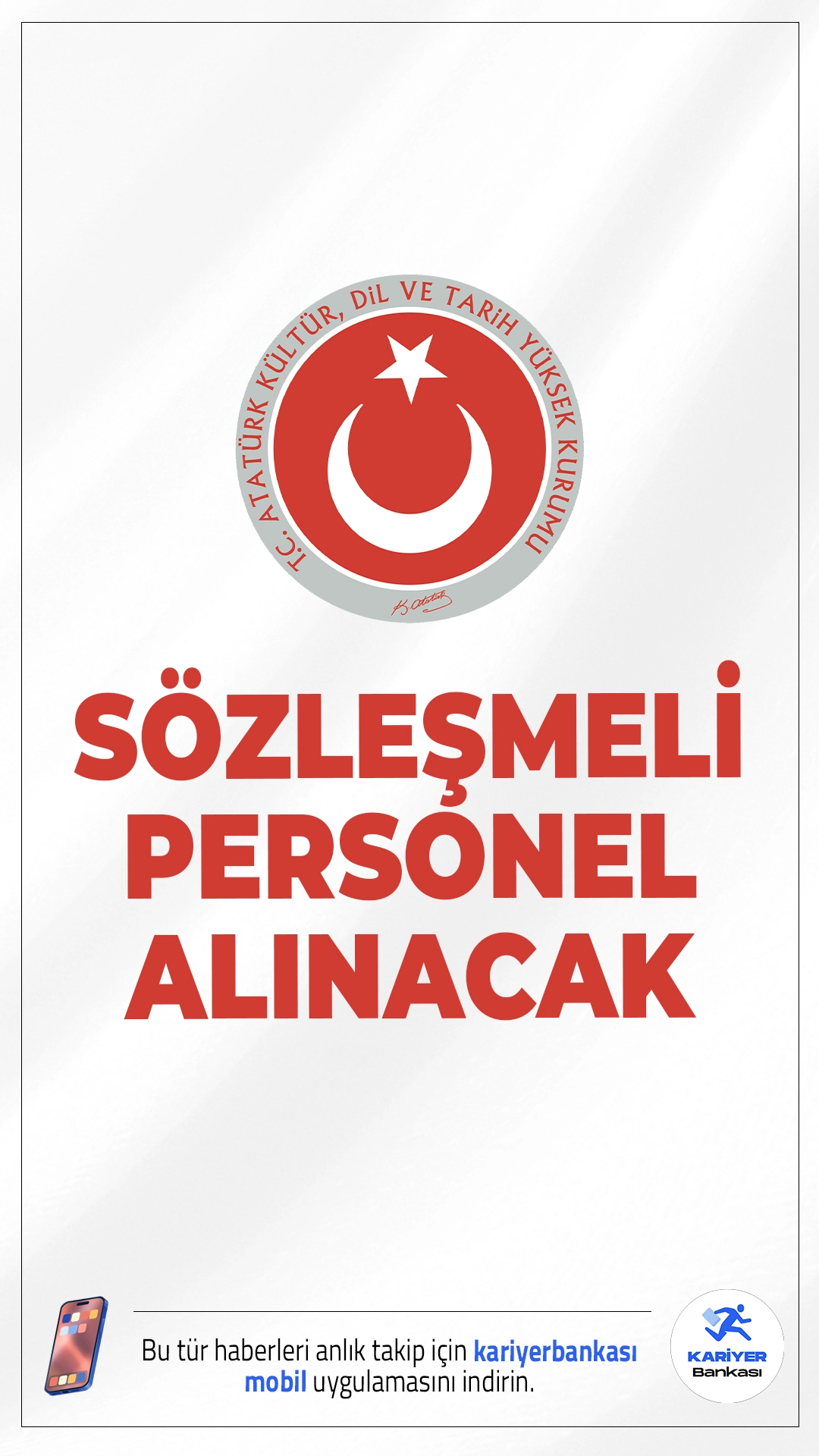 Kültür Bakanlığı AYK 18 Personel Alımı Yapacak.Kültür ve Turizm Bakanlığı Atatürk Kültür, Dil ve Tarih Yüksek Kurumu, bünyesindeki dört kuruma (Atatürk Araştırma Merkezi, Atatürk Kültür Merkezi, Türk Dil Kurumu ve Türk Tarih Kurumu) 657 sayılı Devlet Memurları Kanunu’nun 4/B maddesi kapsamında toplam 18 sözleşmeli personel alımı gerçekleştirecek. Başvuru şartları ve diğer detaylar haberimizde.