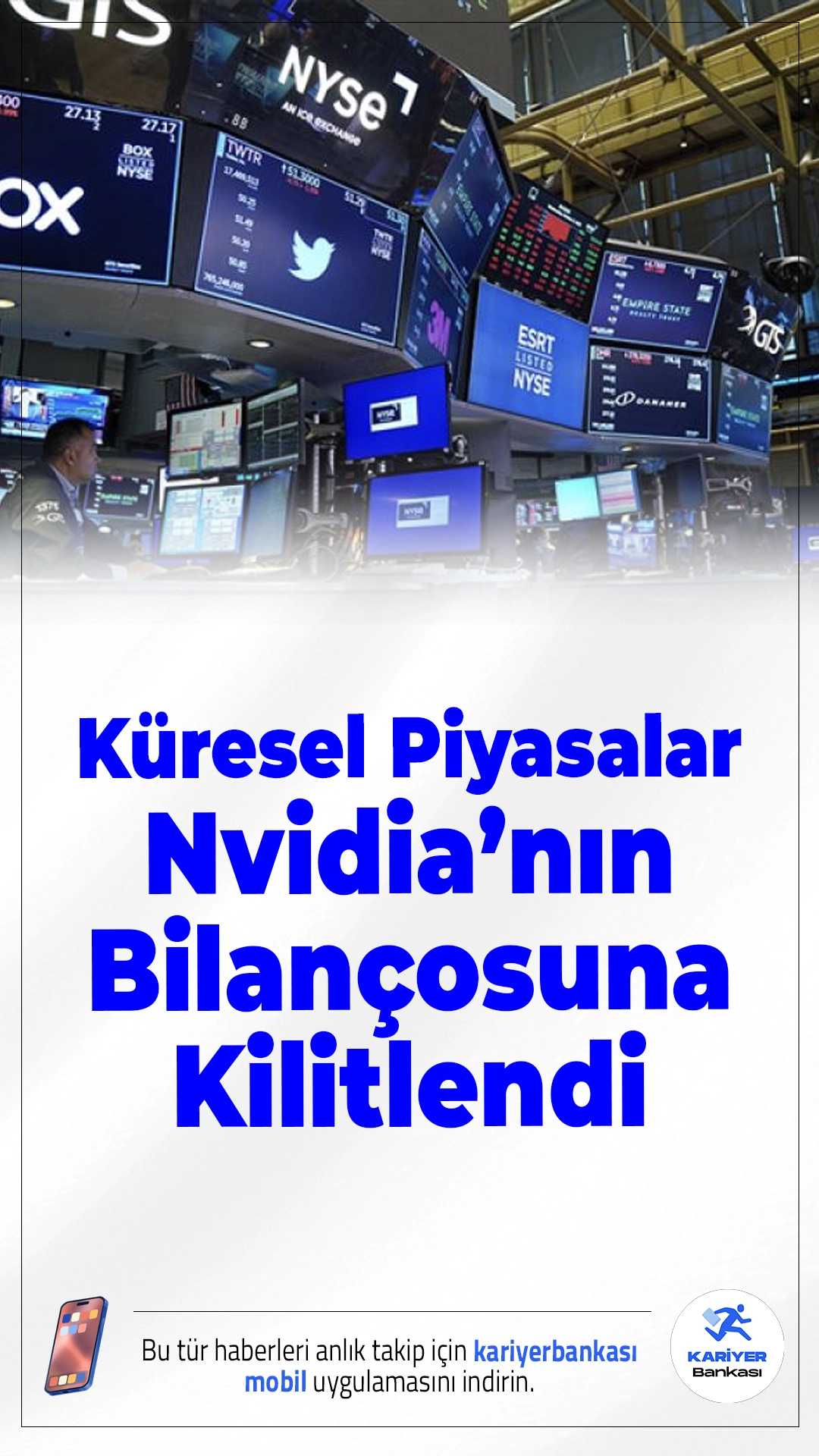 Küresel Piyasalar Nvidia’nın Bilançosuna Kilitlendi.ABD Başkanı Donald Trump’ın ekonomi mesajları ve Nvidia bilançosu öncesi küresel piyasalarda risk iştahı artarken, teknoloji hisselerinde oynaklık beklentisi güçlendi.