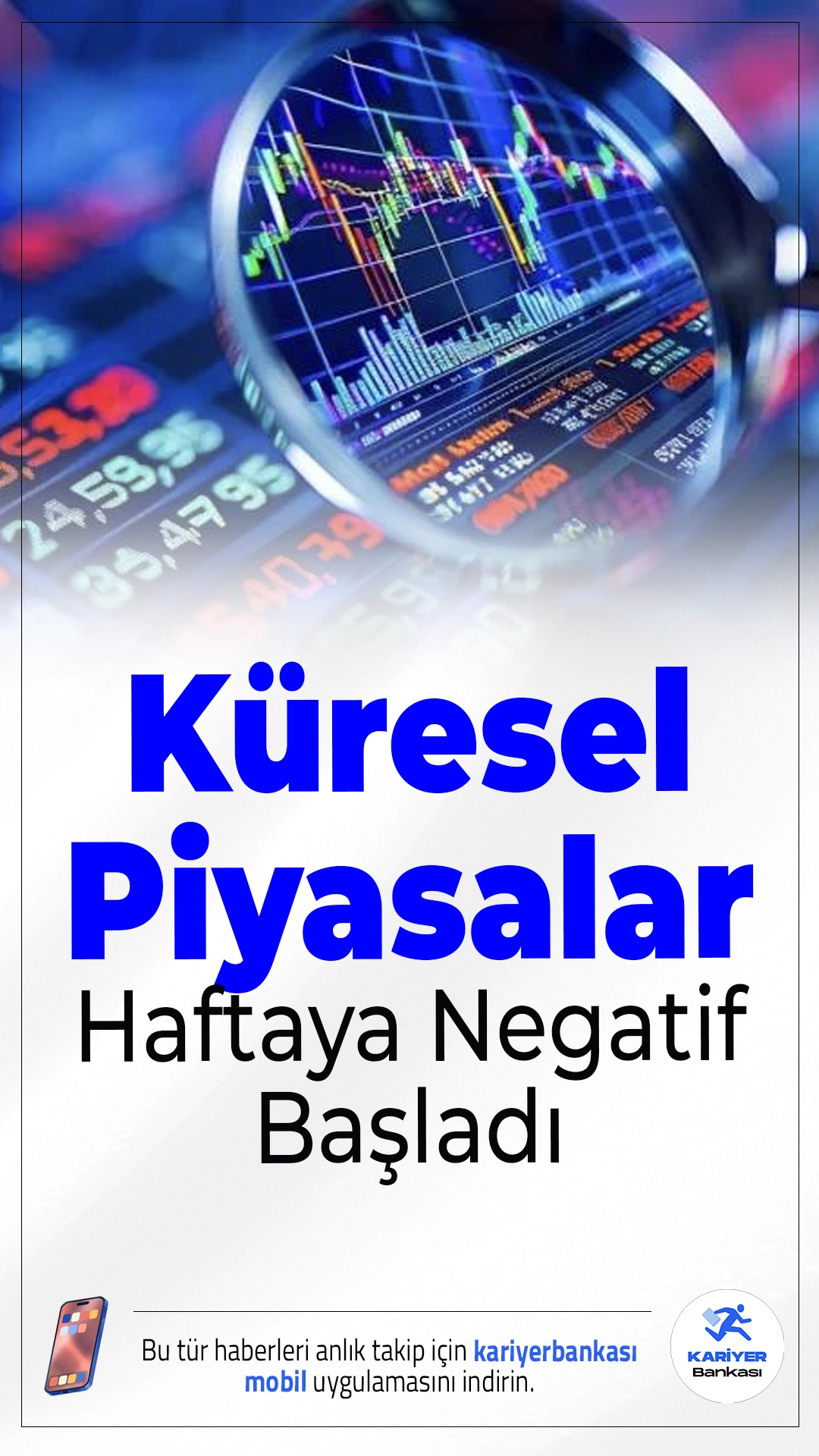 Küresel Piyasalar Haftaya Negatif Başladı.Yeni haftaya küresel piyasalarda risk iştahı düşük seyirde başladı. Bugün dünya genelinde açıklanacak imalat sanayi PMI verileri, piyasalarda yön tayini açısından önem kazanıyor.