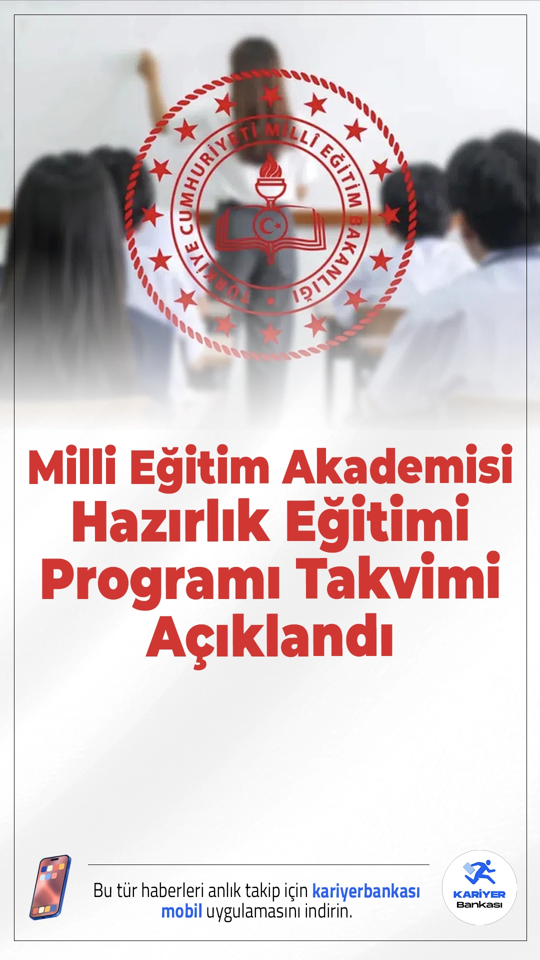 Milli Eğitim Akademisi Hazırlık Eğitimi Programı Takvimi Açıklandı.Milli Eğitim Akademisi Hazırlık Eğitimi Programı için kayıt ve ders başlangıç tarihleri belli oldu. Kesin kayıtlar mart sonunda, dersler ise 13 Nisan’da başlayacak.