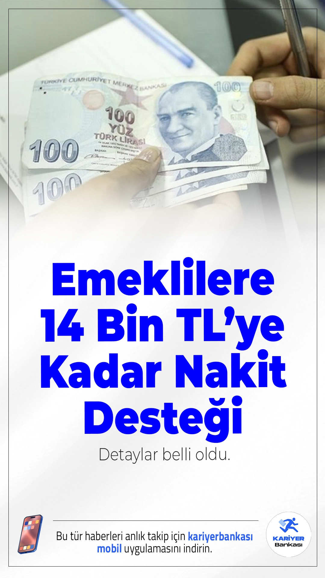 PTT’den Emeklilere 14 Bin TL’ye Kadar Geri Ödemesiz Nakit Desteği.PTT Emekli Ödeme Kampanyası ile emeklilere 14 bin TL’ye kadar geri ödemesiz nakit destek verilecek. Şartları sağlayanlar PTT şubelerinden başvuru yapabilecek.