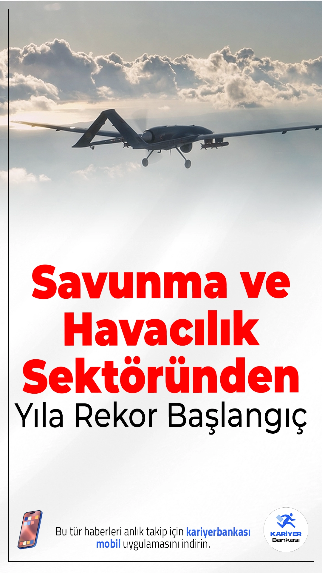 Savunma ve Havacılık Sektöründen Yıla Rekor Başlangıç.Türk savunma ve havacılık sanayisi, 2026 yılına ihracat rekoruyla girdi. Ocak ayında sektör, 555,3 milyon dolarlık dış satım gerçekleştirerek geçen yılın aynı dönemine göre %44,2’lik bir büyüme sağladı.