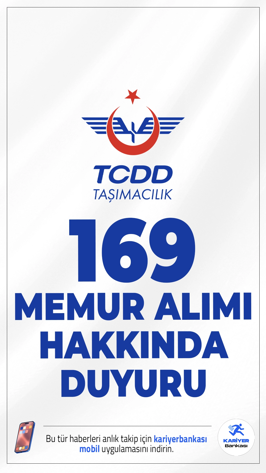 TCDD 169 Makinist Alımı Hakkında Duyuru Geldi. TCDD Taşımacılık sayfasından yayımlanan duyuruda, Şirketin makinist ihtiyacının karşılanması amacıyla 29.12.2025 – 16.01.2026 tarihleri arasında gerçekleştirilen Tren Makinisti Temel Kursu mülakat sonuçlarının açıklandığı aktarıldı.