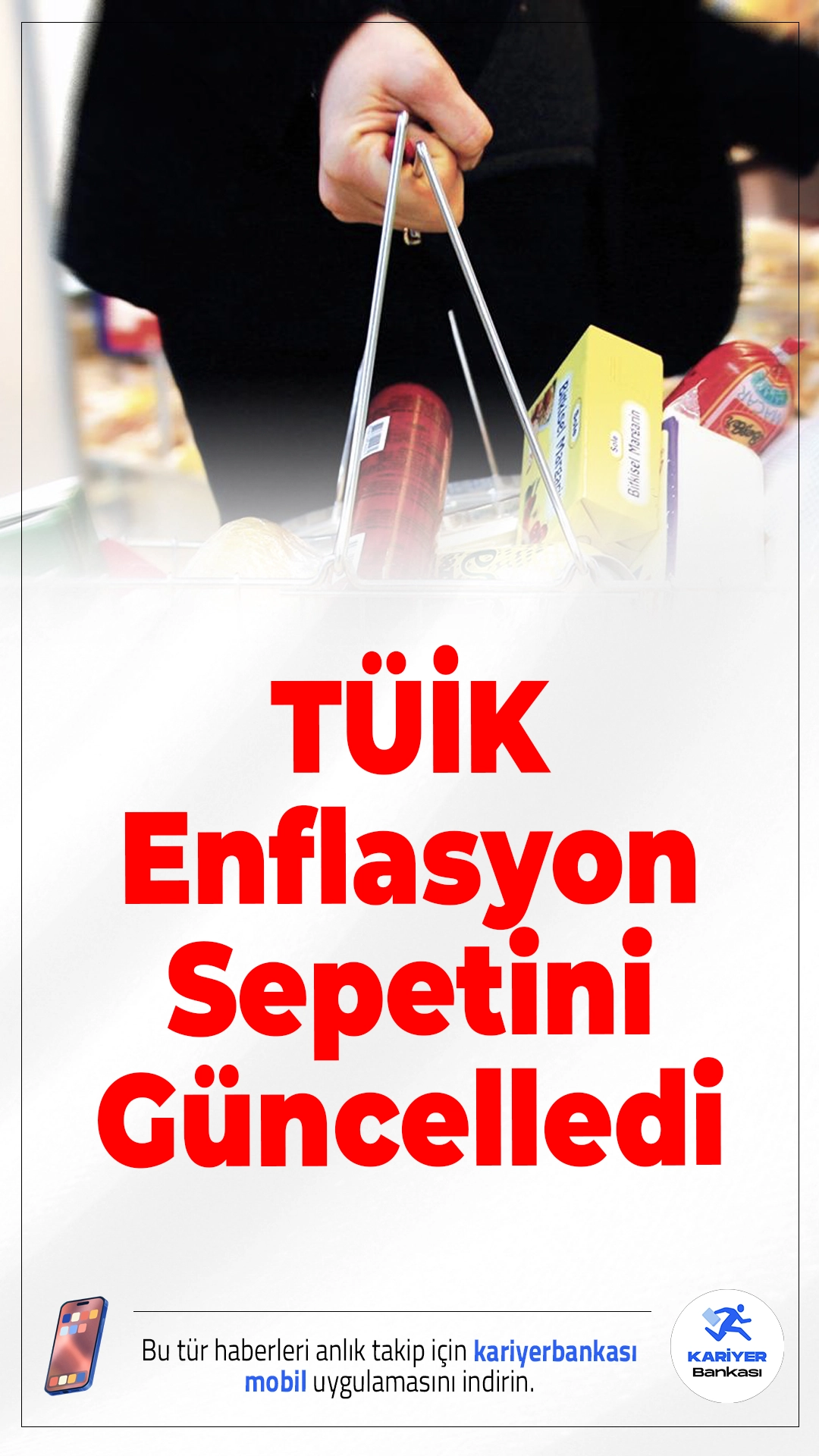 TÜİK Enflasyon Sepetini Güncelledi.Türkiye İstatistik Kurumu (TÜİK), 2026 yılına ilişkin Tüketici Fiyat Endeksi (TÜFE) sepetinde kapsamlı güncellemelere gitti. Yeni düzenlemeyle birlikte sepette 428 madde ve 972 madde çeşidi yer alacak. Baz yıl ise “2025=100” olarak belirlendi.