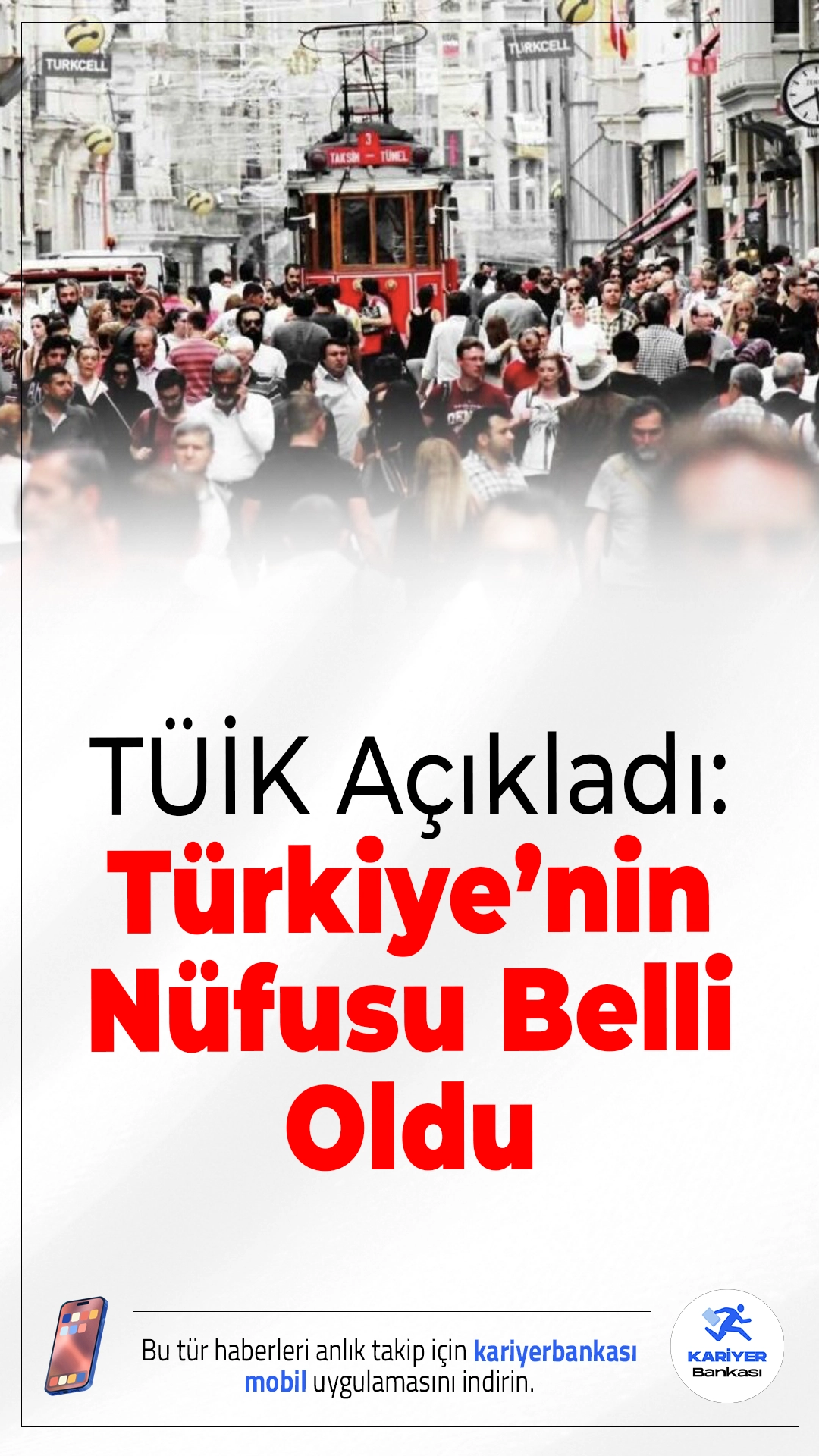 TÜİK Açıkladı: Türkiye’nin Nüfusu Belli Oldu.Türkiye’nin nüfusu 2025 yılı sonunda 427 bin kişi artarak 86 milyon 92 bin 168’e ulaştı. İstanbul hâlâ en kalabalık il, Esenyurt ise ilk kez 1 milyonu aşan ilçe oldu.