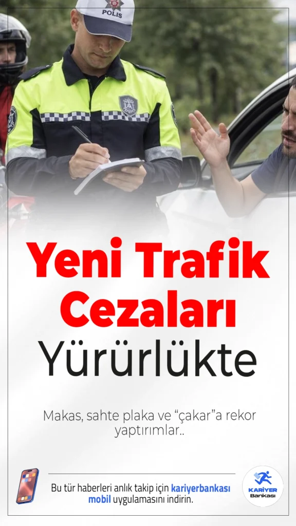 Yeni Trafik Cezaları Yürürlükte.Resmi Gazete’de yayımlanan düzenleme ile trafik cezaları yükseldi; bazı ihlallerde ehliyete el koyma ve trafikten men uygulanacak.
