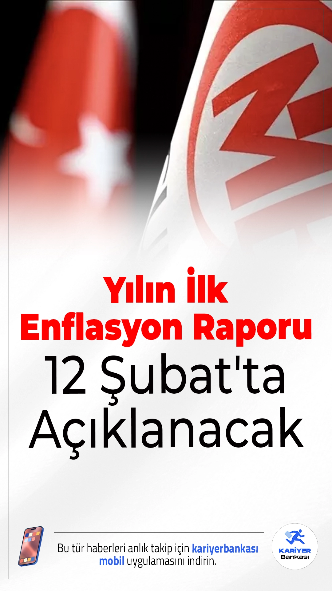 TCMB'nin Yılın İlk Enflasyon Raporu 12 Şubat'ta Açıklanacak.Türkiye Cumhuriyet Merkez Bankası (TCMB), 2026 yılının ilk Enflasyon Raporunu 12 Şubat Perşembe günü kamuoyuyla paylaşacak. Raporun tanıtımı, İstanbul Finans Merkezi’nde düzenlenecek toplantıyla gerçekleştirilecek.