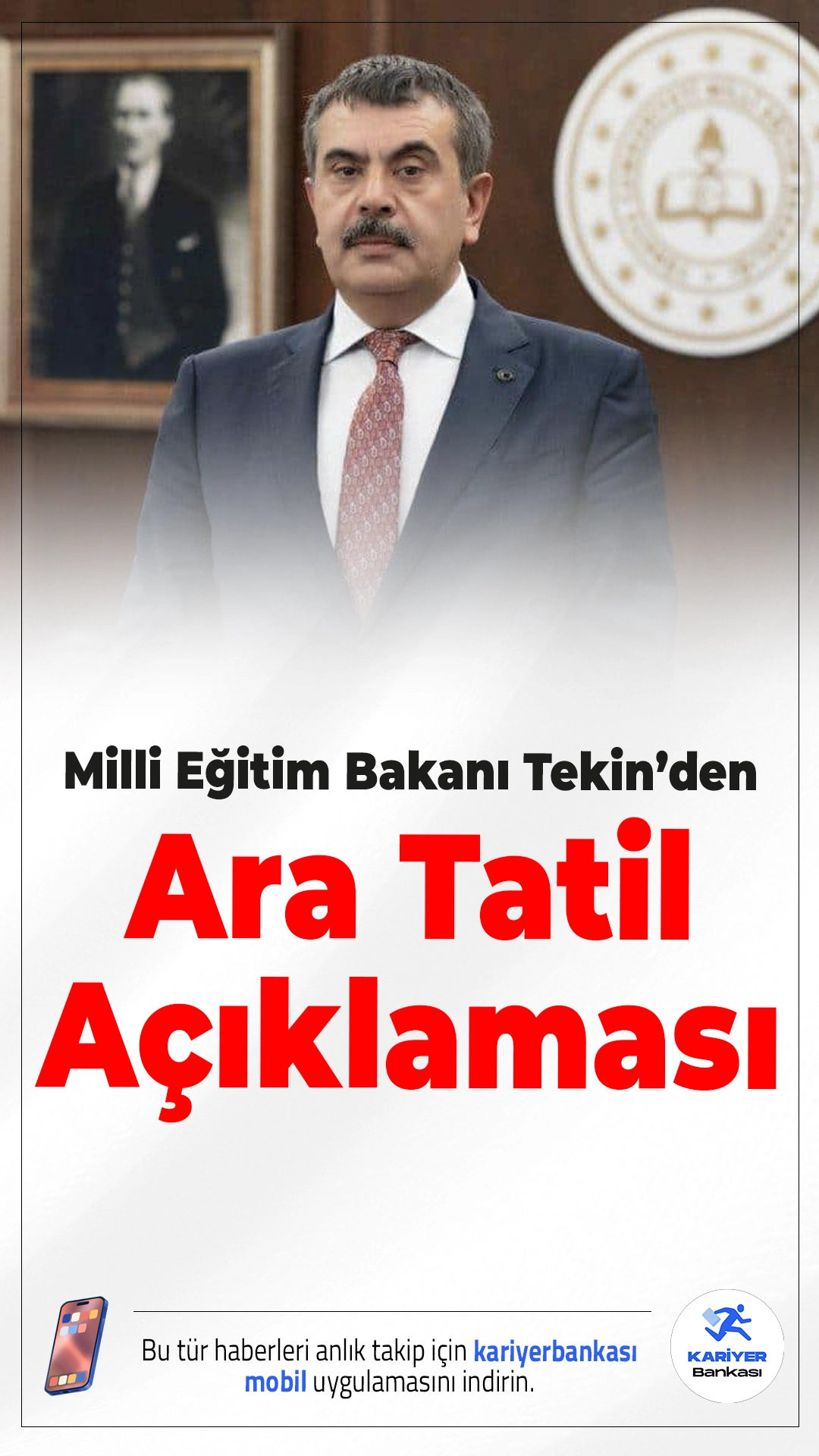Milli Eğitim Bakanı Yusuf Tekin’den Ara Tatil Açıklaması.Yusuf Tekin, bir TV canlı yayınında eğitim gündemine ilişkin önemli değerlendirmelerde bulundu. Özellikle ara tatillerin kaldırılacağı iddiaları üzerinden yürüyen tartışmalara net yanıt veren Tekin, kamuoyunda oluşan yanlış algılara dikkat çekti.