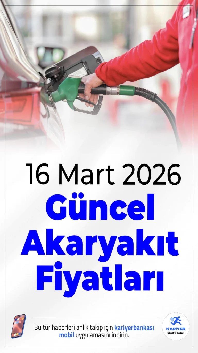 Benzine Zam ya da İndirim Var mı? İşte 16 Mart 2026 Güncel Akaryakıt Fiyatları.Brent petrol fiyatları ve döviz kurundaki dalgalanmalar akaryakıt fiyatlarını etkilemeye devam ediyor. 16 Mart 2026 itibarıyla benzin, motorin ve LPG fiyatları vatandaşlar tarafından yakından takip ediliyor.